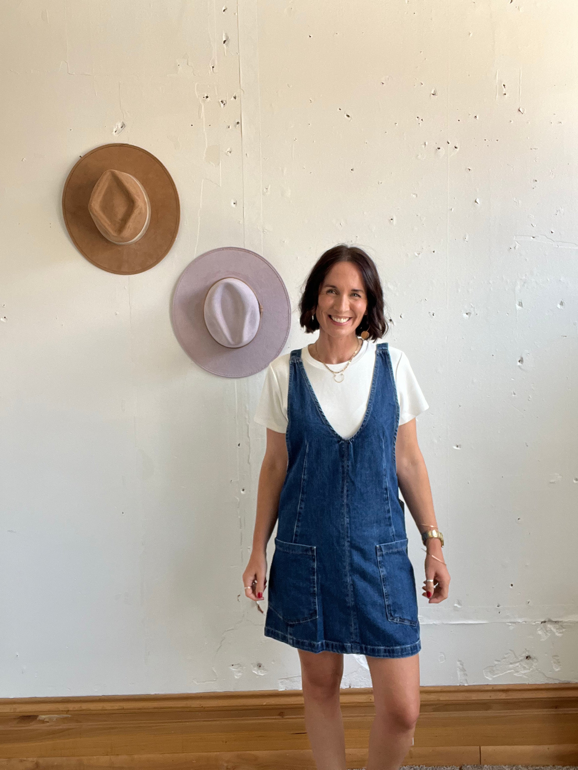 We The Free High Roller Denim Overall Dress、mySite、garagedoors4me