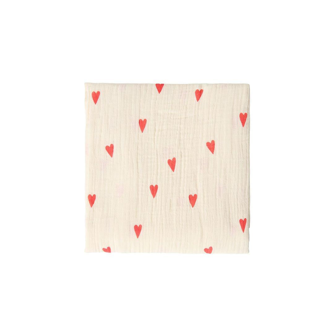  Studio Noos Neutral Hearts Swaddle 70x70 - Neutral、mySite、merchandisen