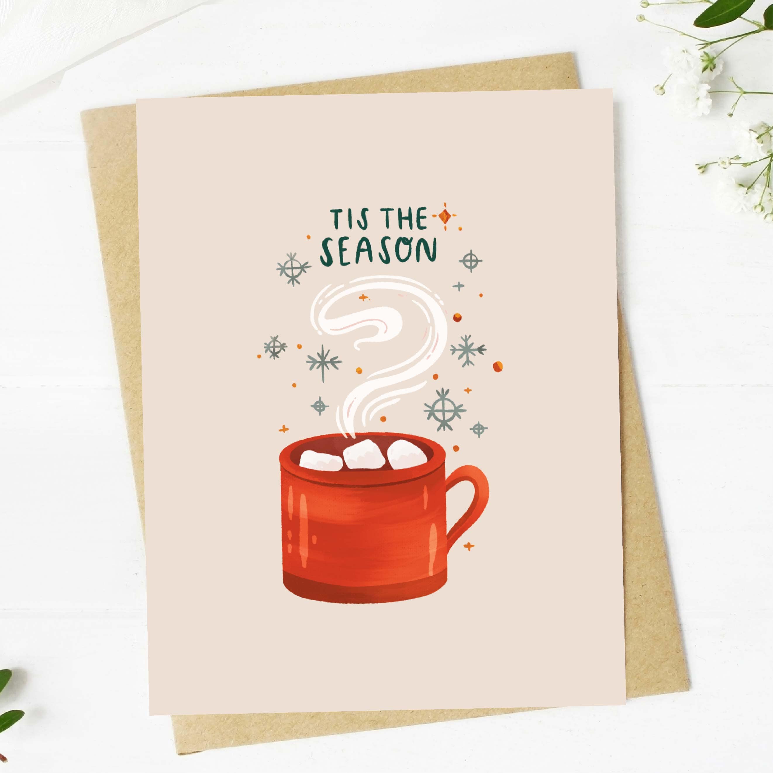  T'is The Season Hot Cocoa Christmas Greeting Card、mySite、ghnorth