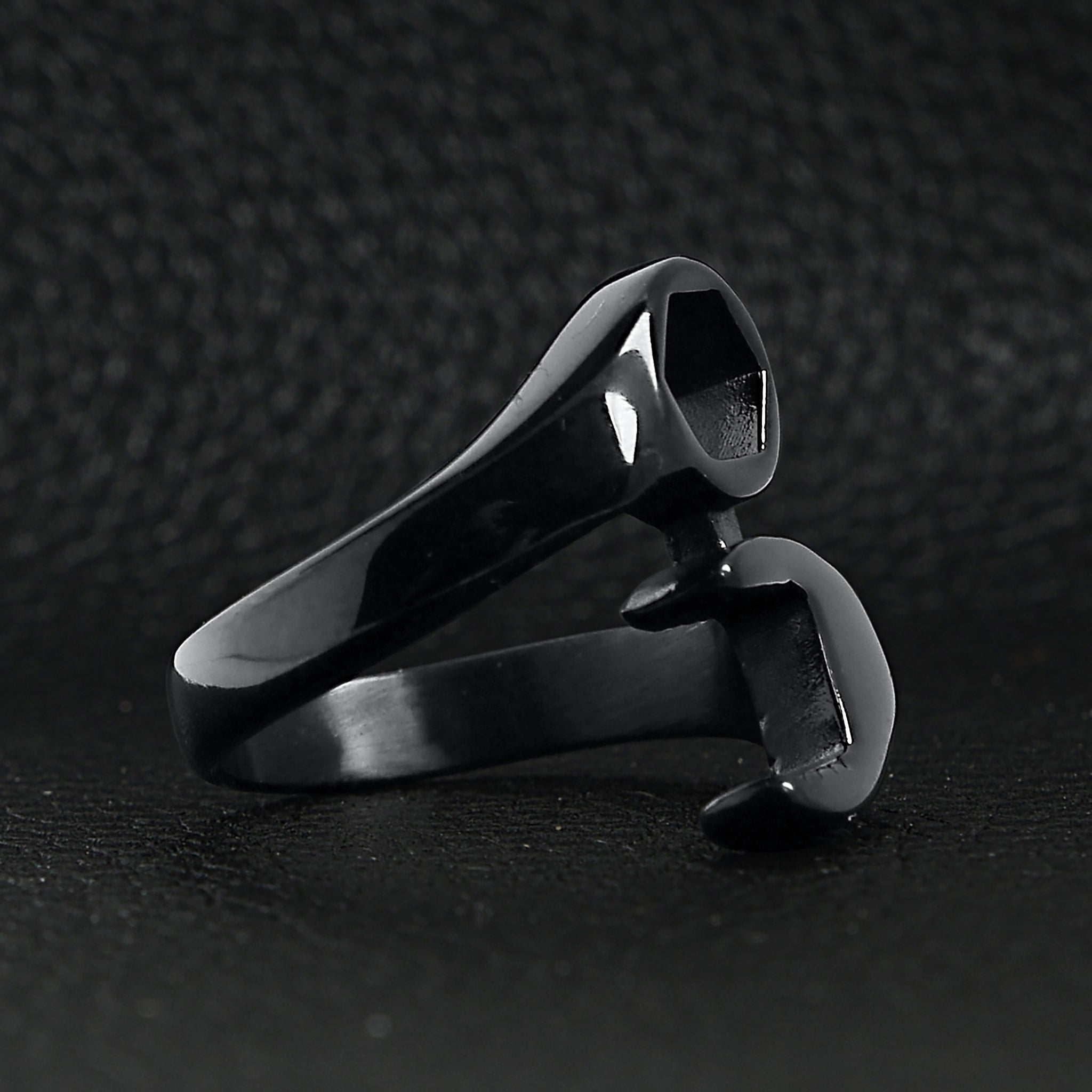 Stainless Steel Black Wrench Ring / SCR0236、mySite、dreamappss