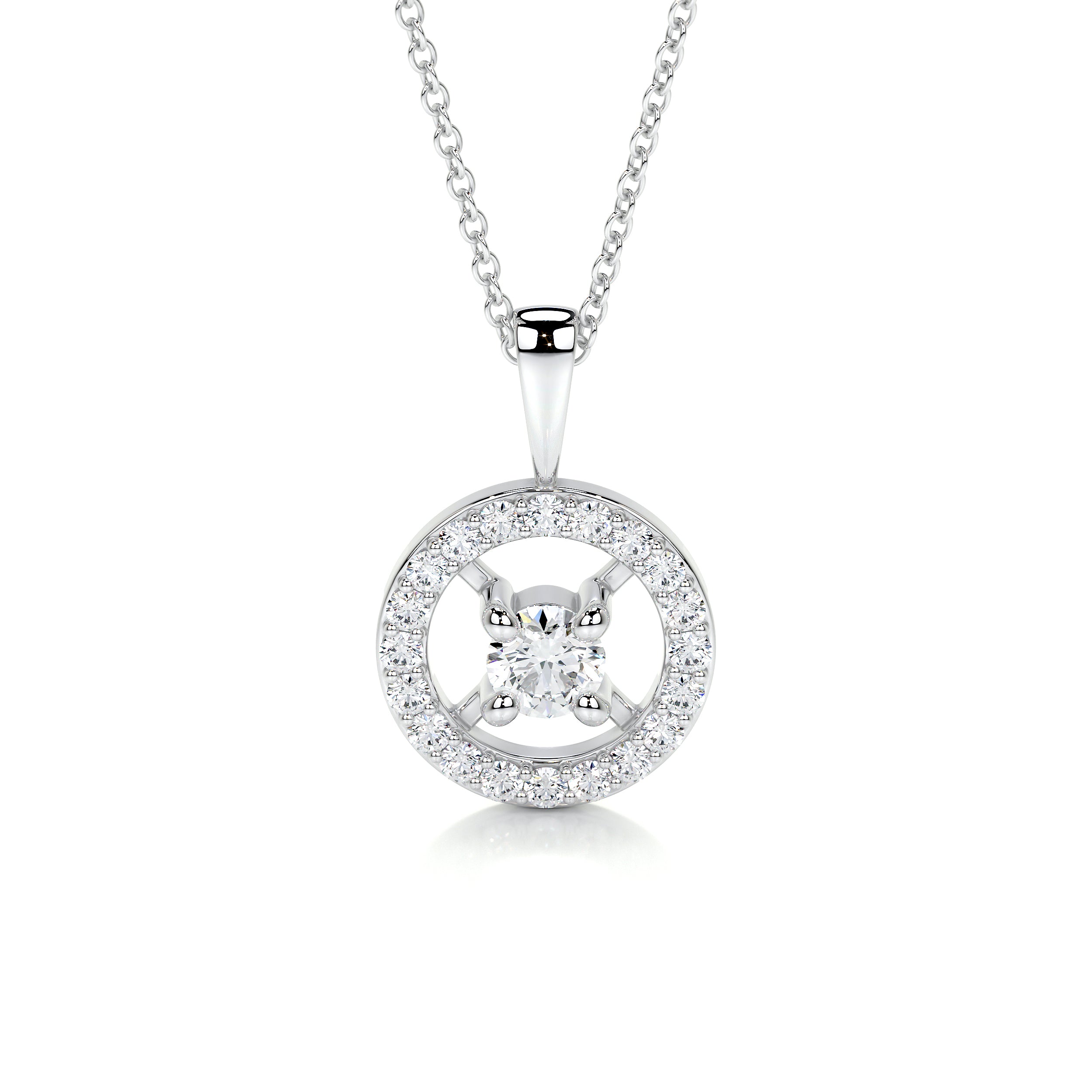 Aspen Diamond Pendant (0.6 Carat) -14K White Gold、mySite、hinf8tx79