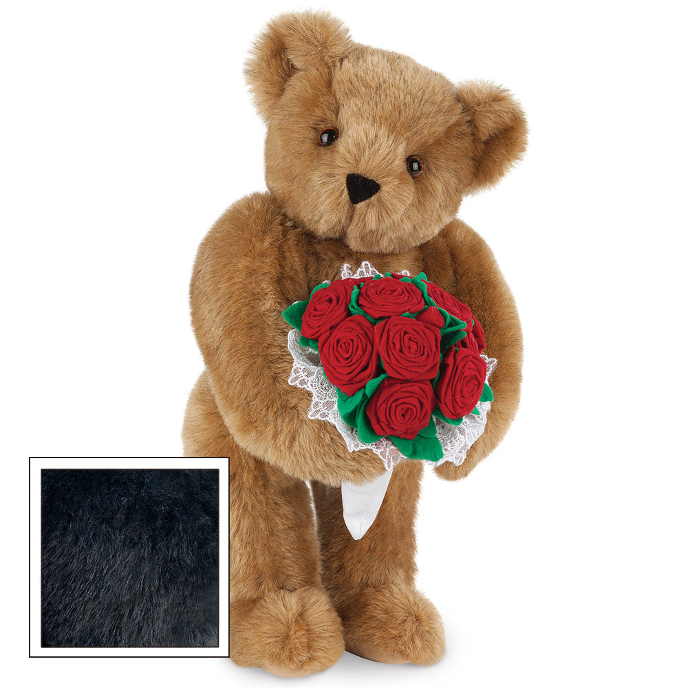 15 In. Red Rose Bouquet Teddy Bear、mySite、g9winljtr