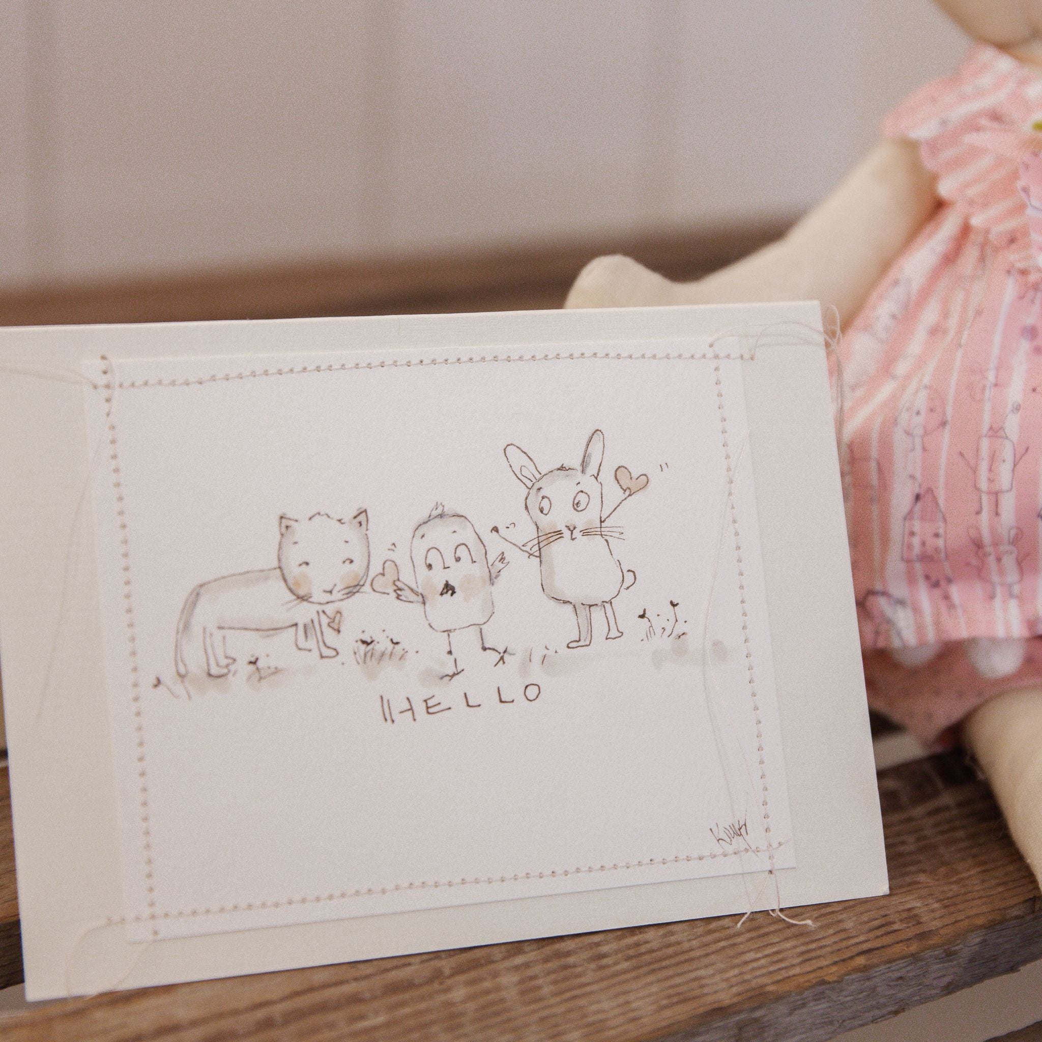 RETIRED - Hutch Studio - Pretty Sweet Penny - Hand-Crafted Cream Bunny、mySite、g9winljtr