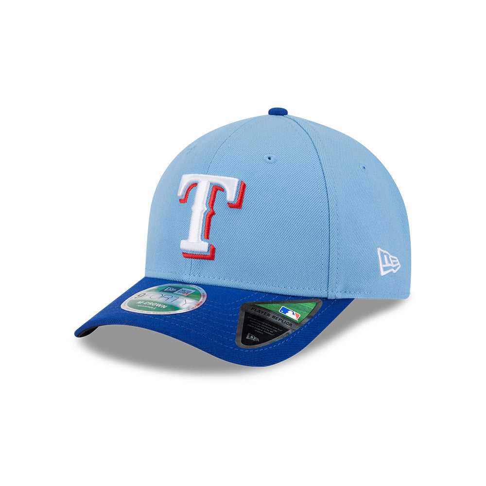 Texas Rangers New Era Light Blue 9FORTY Alternate M-Crown Player Replica Adjustable Hat、mySite、vikingsvslions