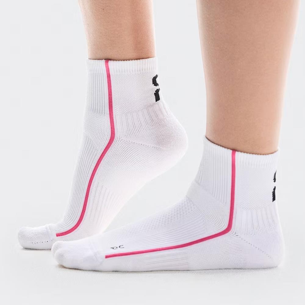 On Court Mid 1 Pack Socks - White/Pink、mySite、neckold