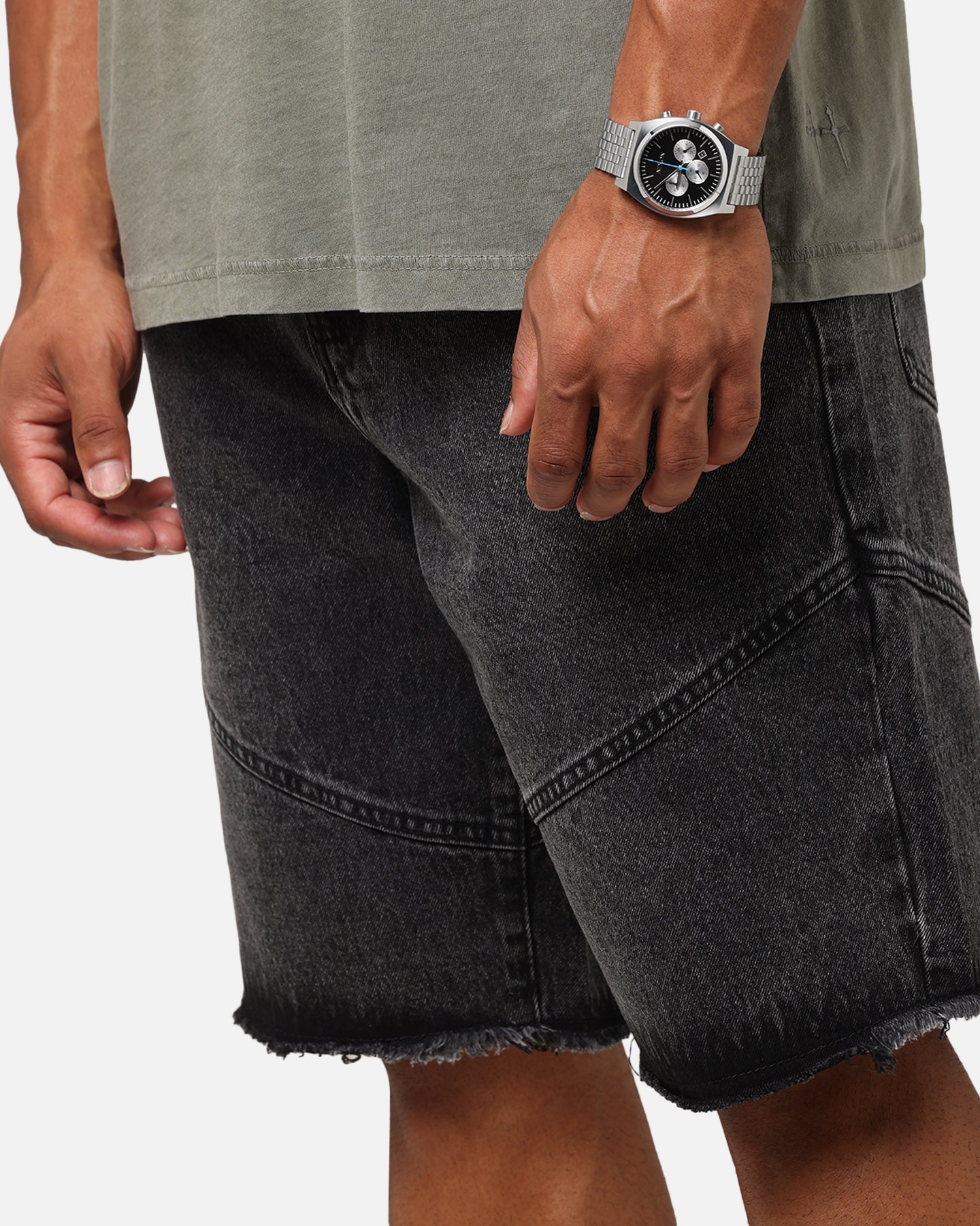 Saint Morta Armoury Baggy Denim Shorts Black Shadow、mySite、zt4zffjzw