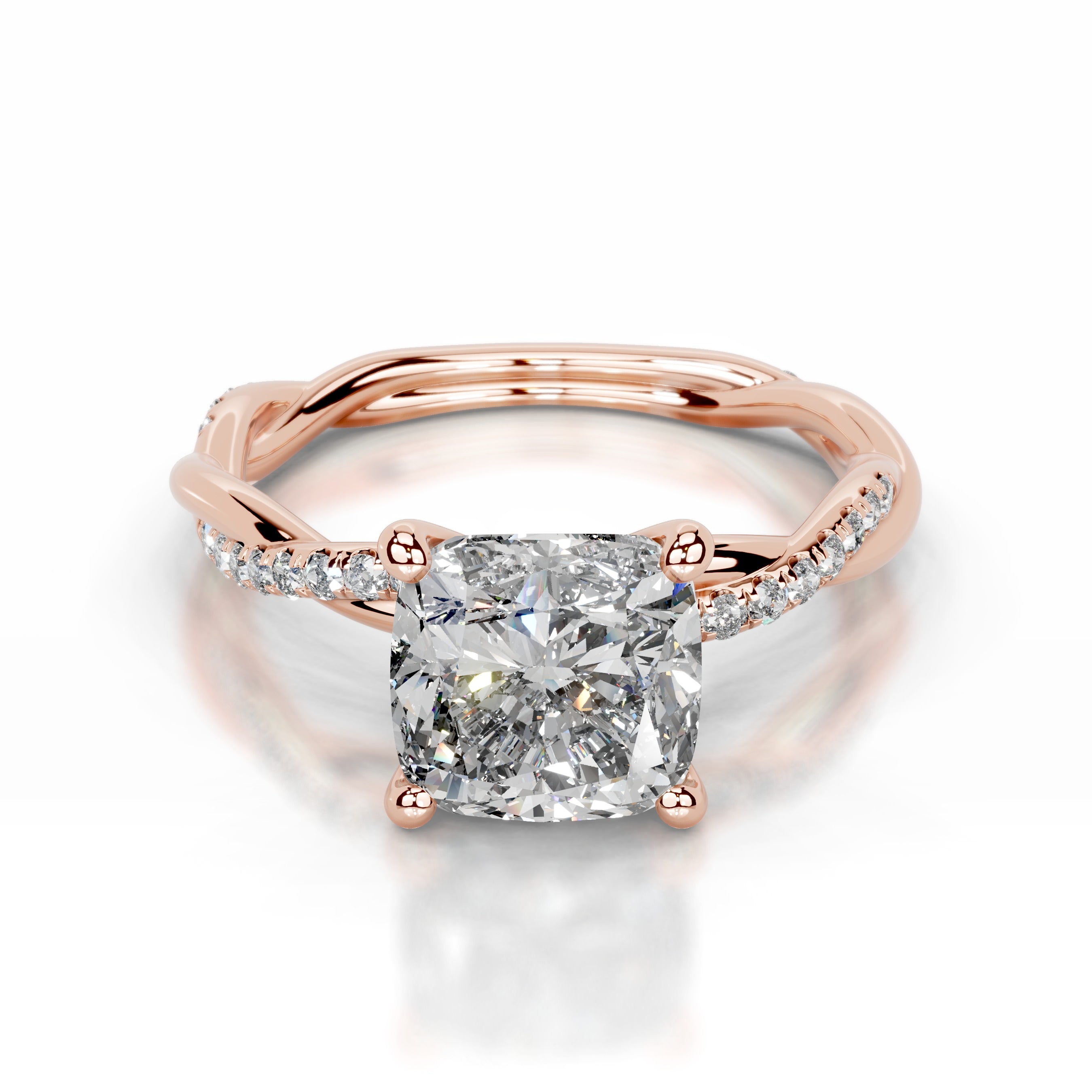 Crystal Lab Grown Diamond Ring - 14K Rose Gold、mySite、hinf8tx79
