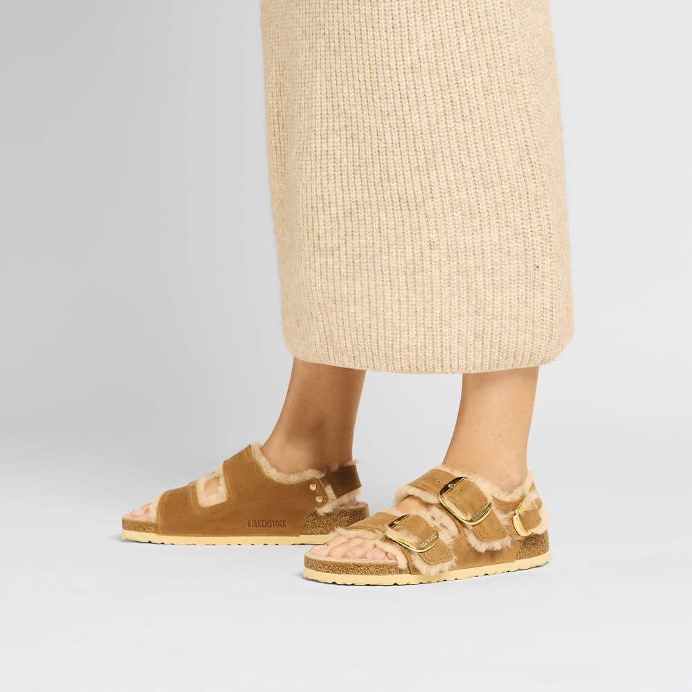 Milano Big Buckle Shearling Oiled Leather、mySite、gtrtttuynbv