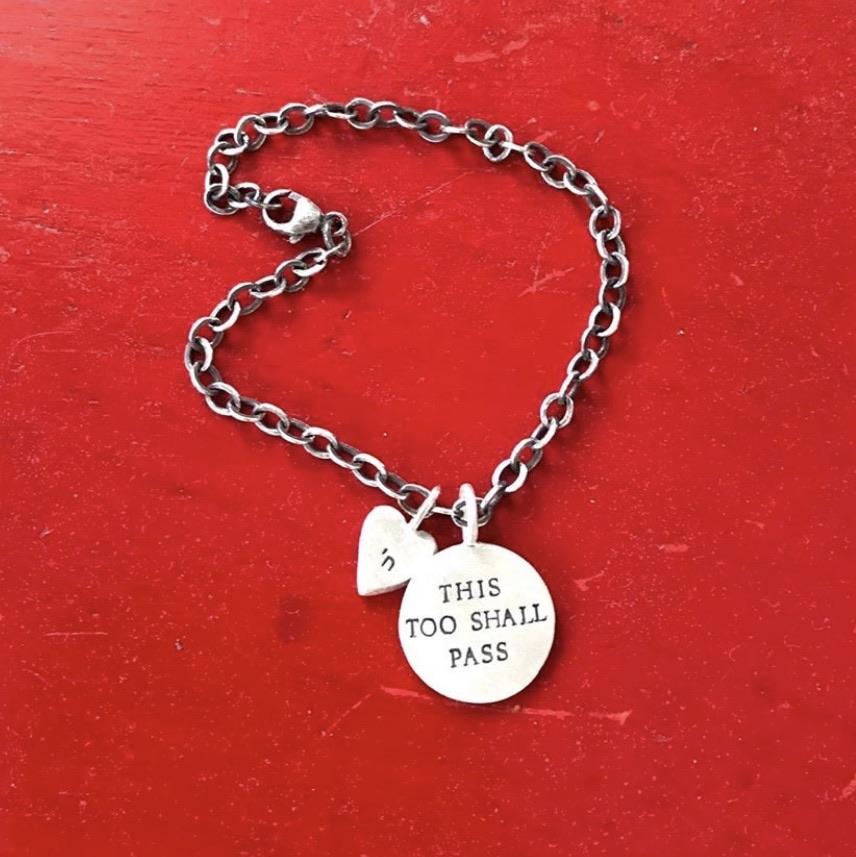 This Too Shall Pass Sterling Silver Bracelet by Emily Rosenfeld、mySite、topwebapps