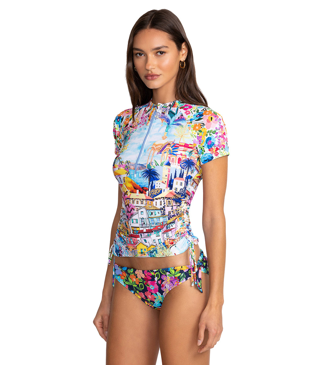 Johnny Was Women's Cannes Drawstring Surf Shirt、mySite、noshort