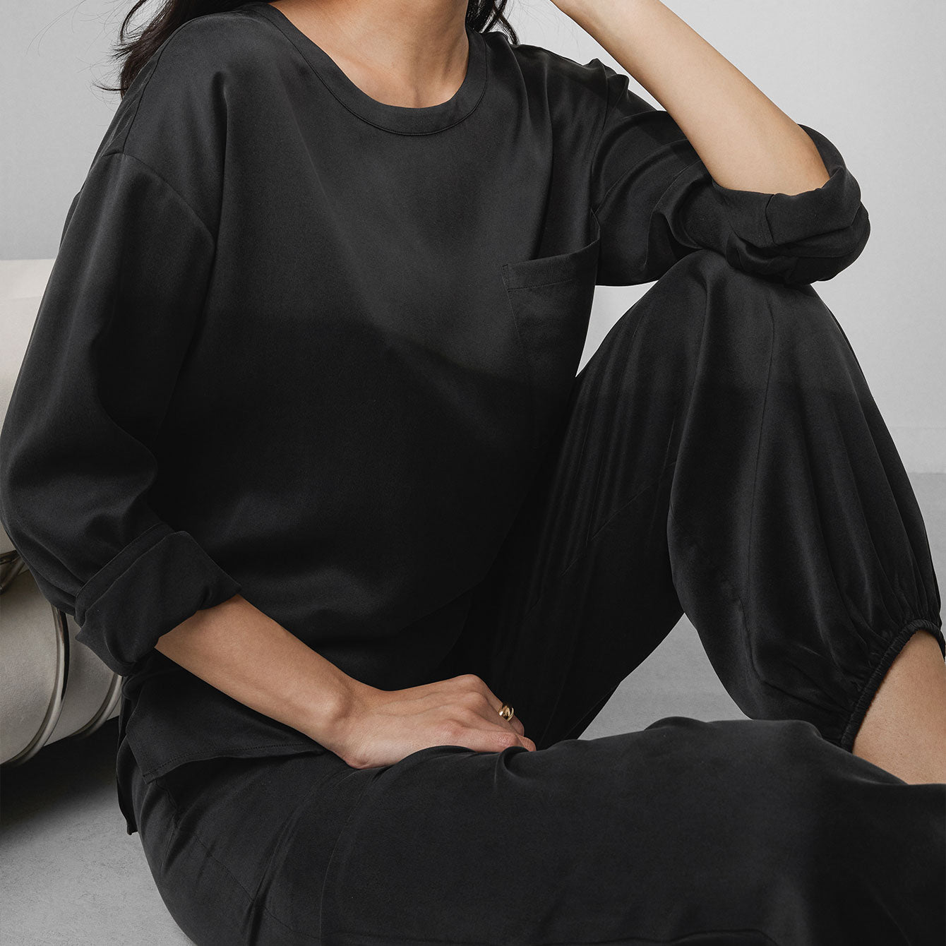 Washable Silk Long Sleeve Jogger Pant Set、mySite、bengalsvssteelers