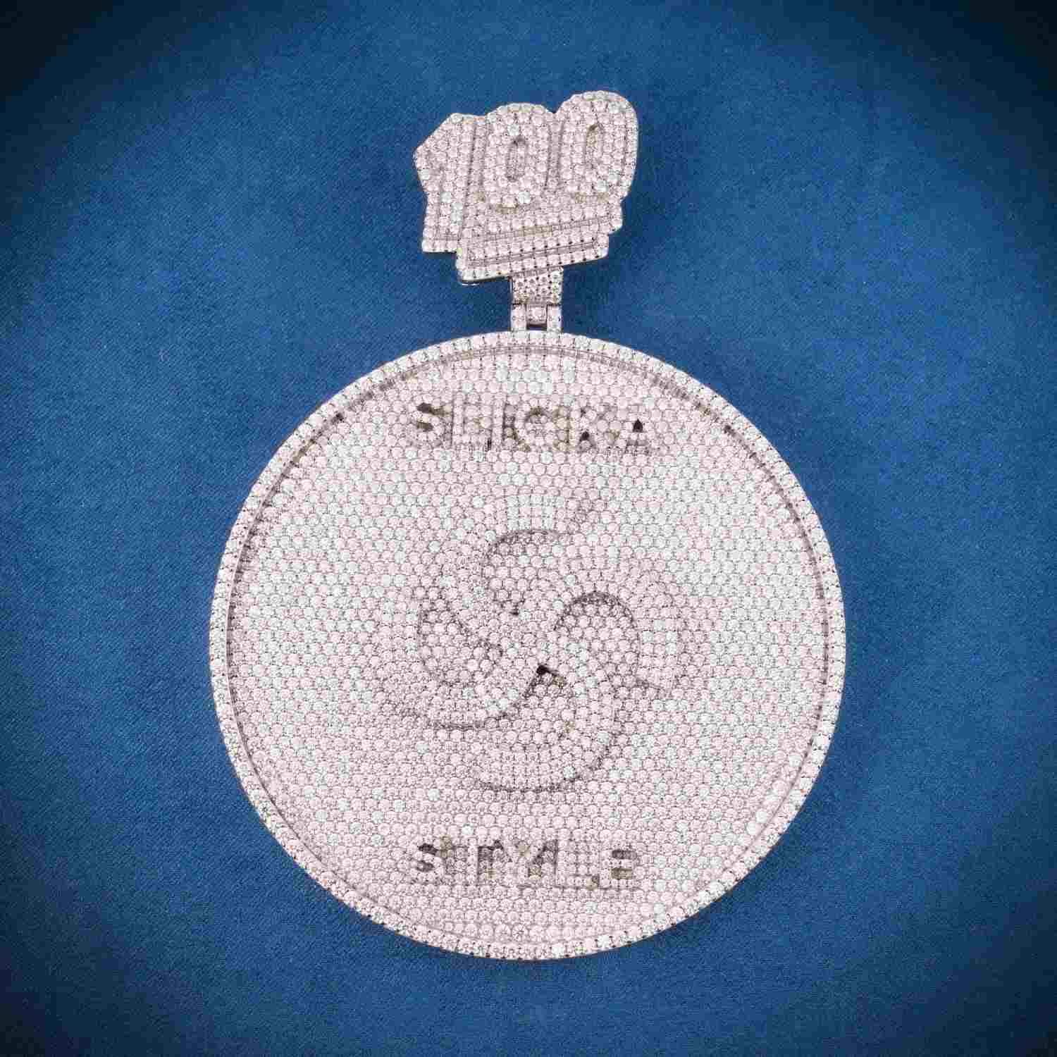 SLICKA STYLE Custom Moissanite Pendant 14k Gold、mySite、hinf8tx79