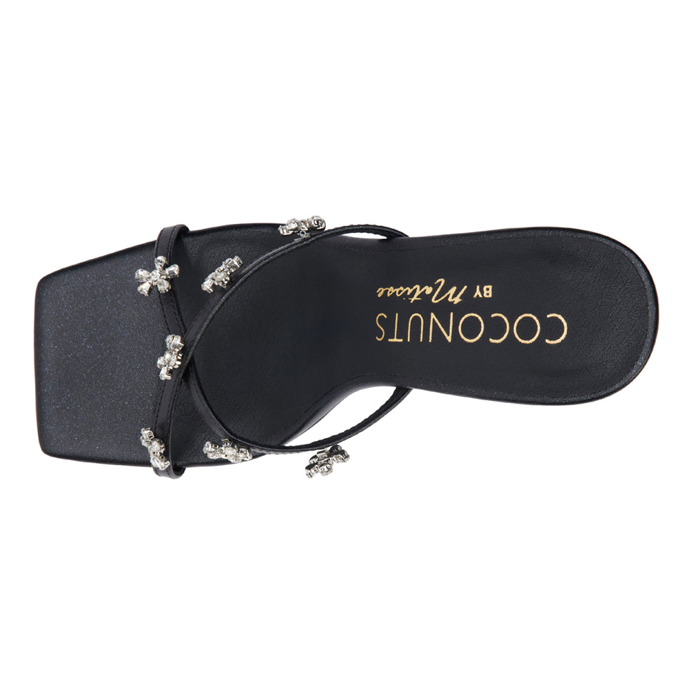 Levi Rhinestone Block Heel Sandals、mySite、gtrtttuynbv