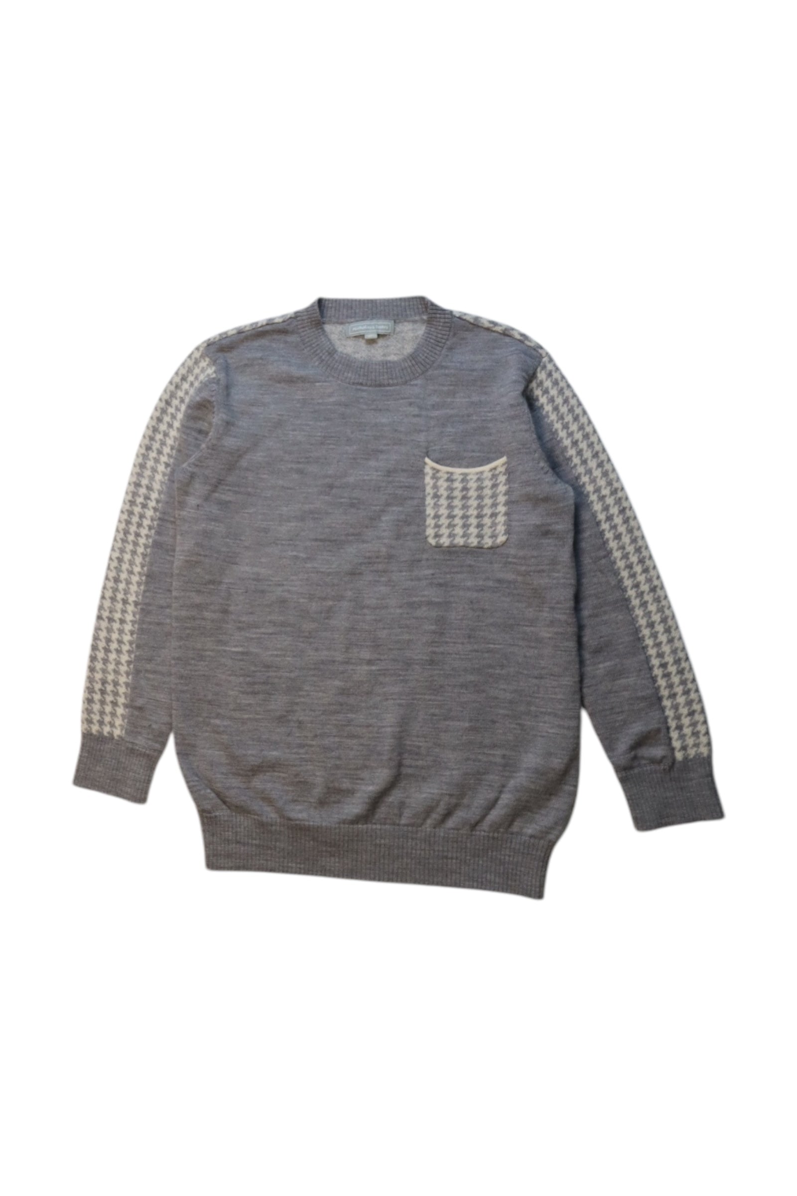 Nicholas & Bears Knit Sweater With Checkered Pocket, Size 6T、mySite、g9winljtr