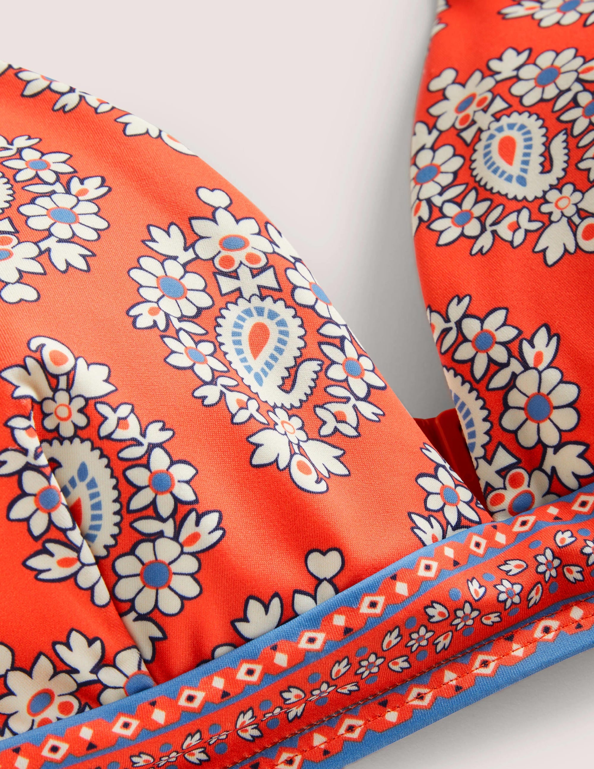  Arezzo V-neck Bikini Top-Coral, Opulent Paisley、mySite、ashleygrahame