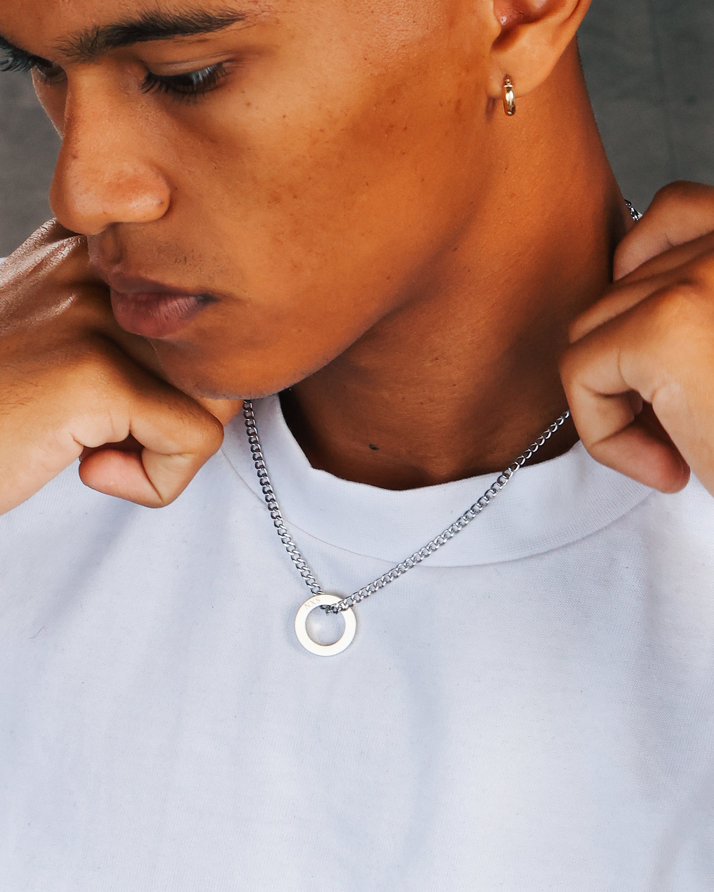 NXS Acta Non Verba Ring Pendant White Gold、mySite、zt4zffjzw