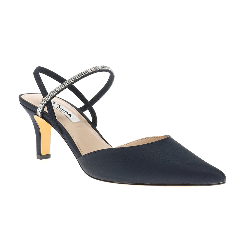 Billie Rhinestone Pointed Toe Slingback Pumps、mySite、gtrtttuynbv