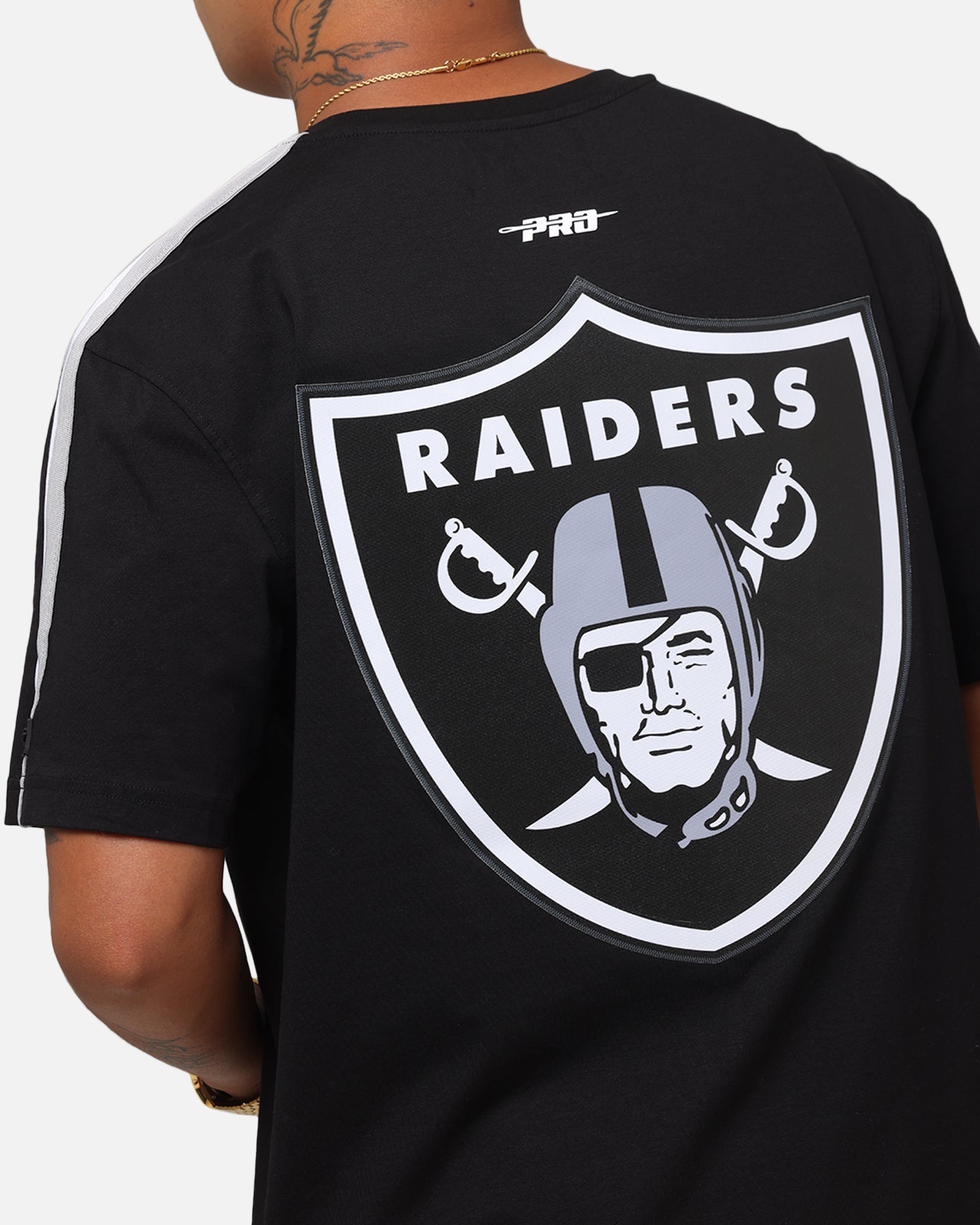 Pro Standard Las Vegas Raiders Classic Mesh Striped T-Shirt Black/Grey、mySite、zt4zffjzw