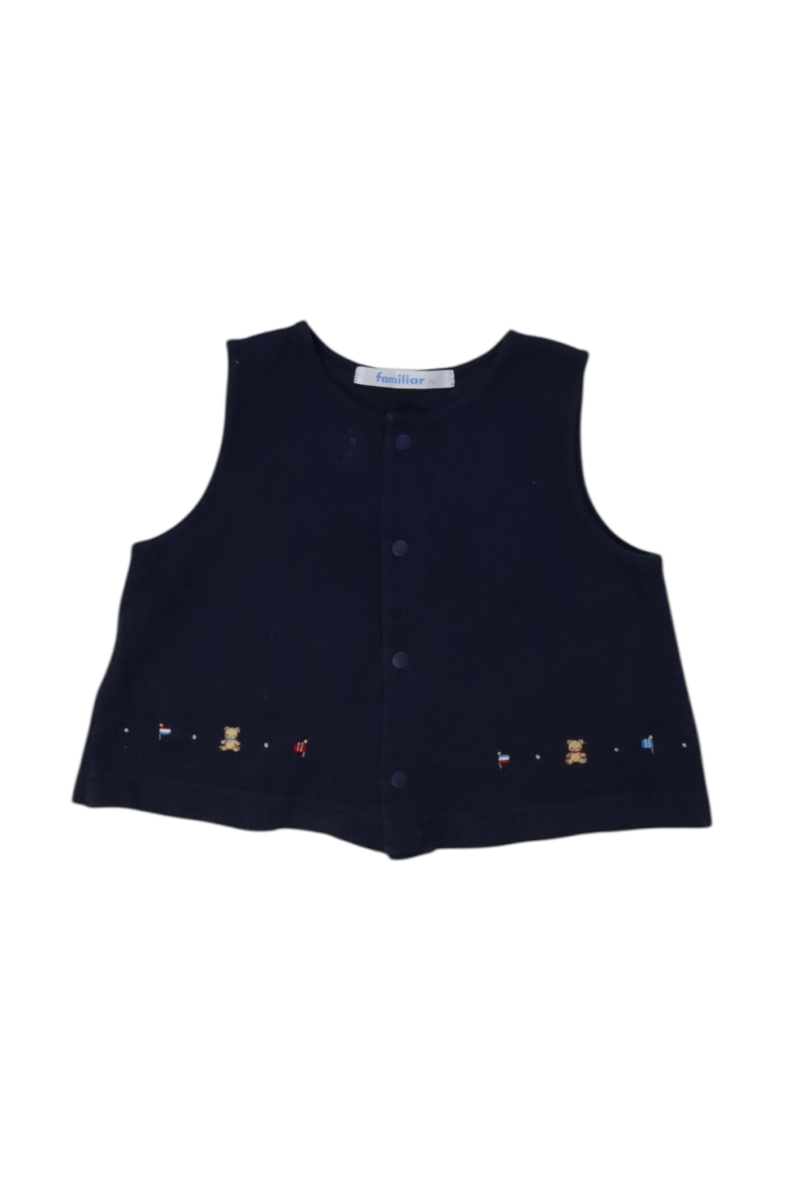 Familiar Embroidered Vest 3-6M、mySite、g9winljtr