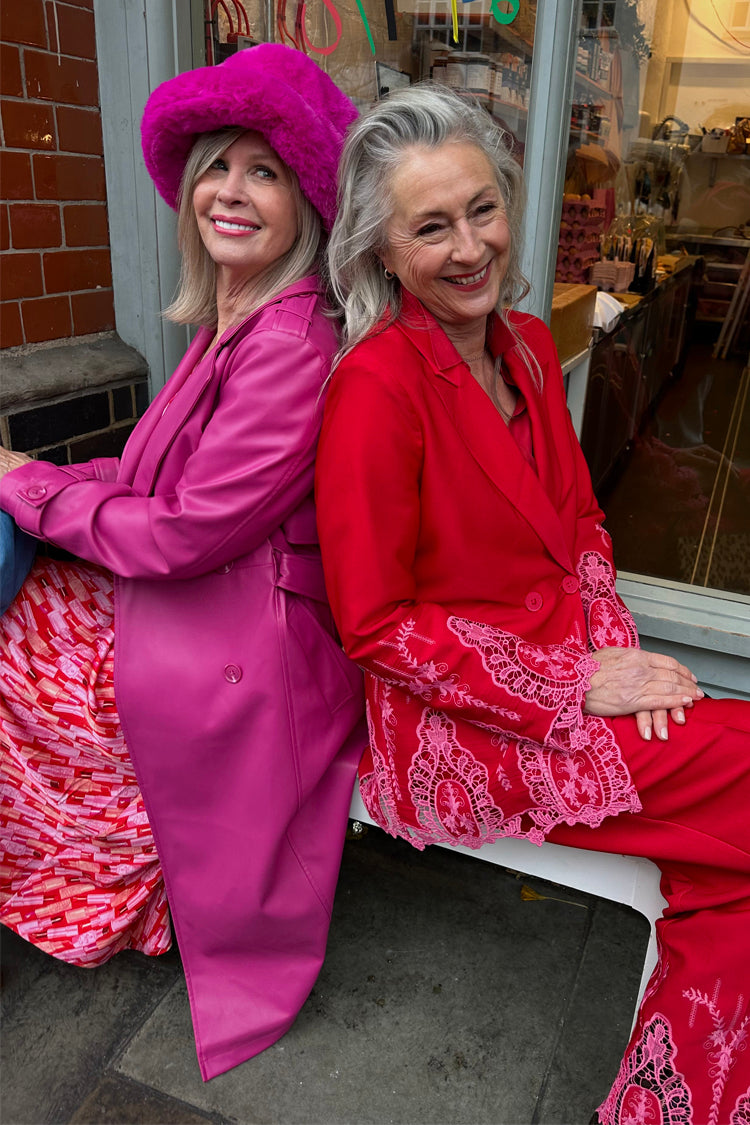 Red And Pink Lace Frany Blazer、mySite、solidvoid