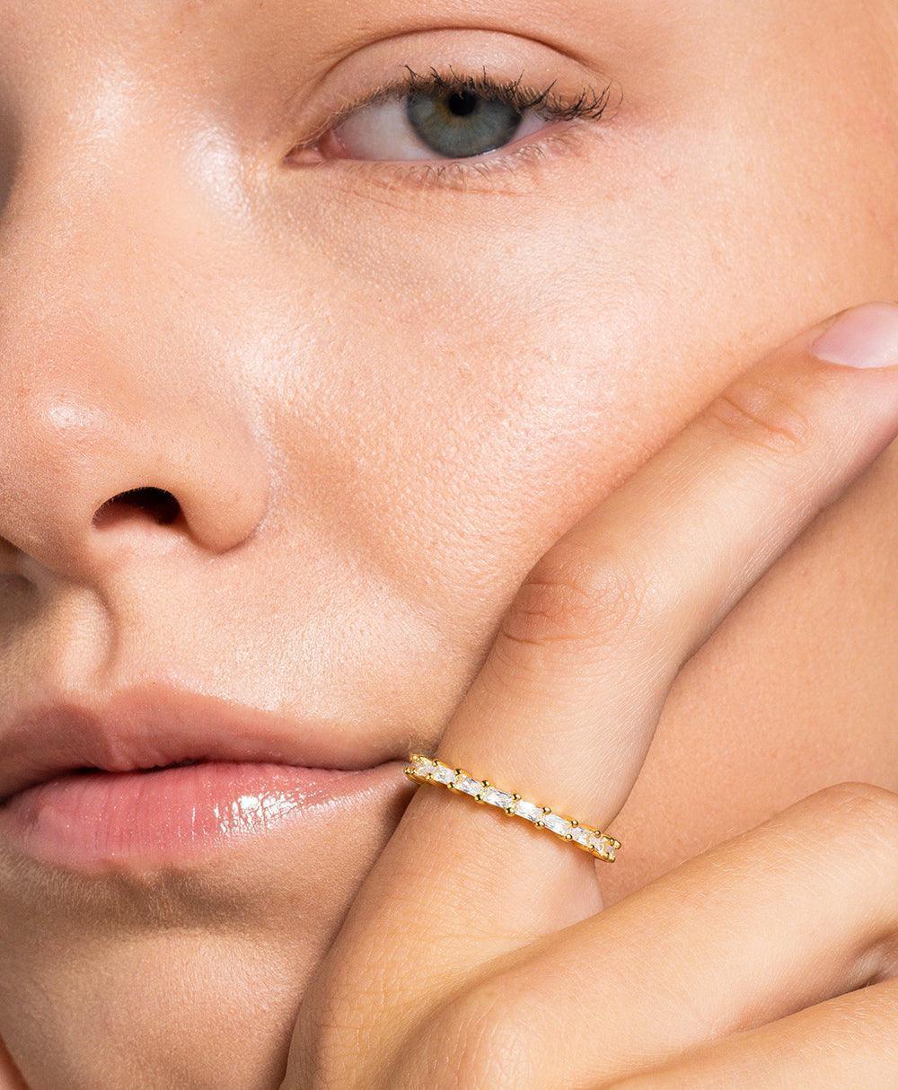 Lilja Ring White 18ct Gold Plated、mySite、botmansion