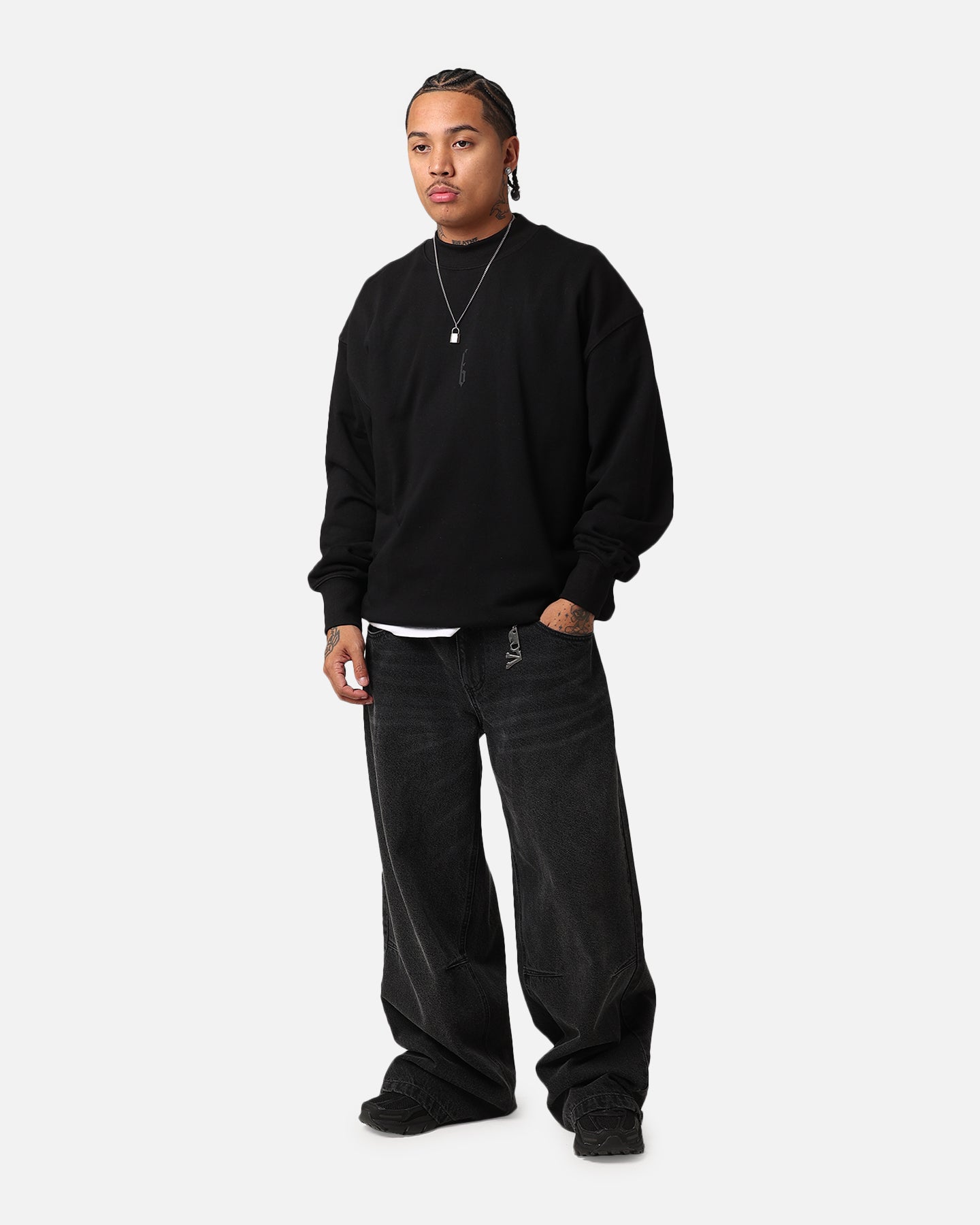 Fallen Breed Monogram Crewneck Black/Black、mySite、zt4zffjzw