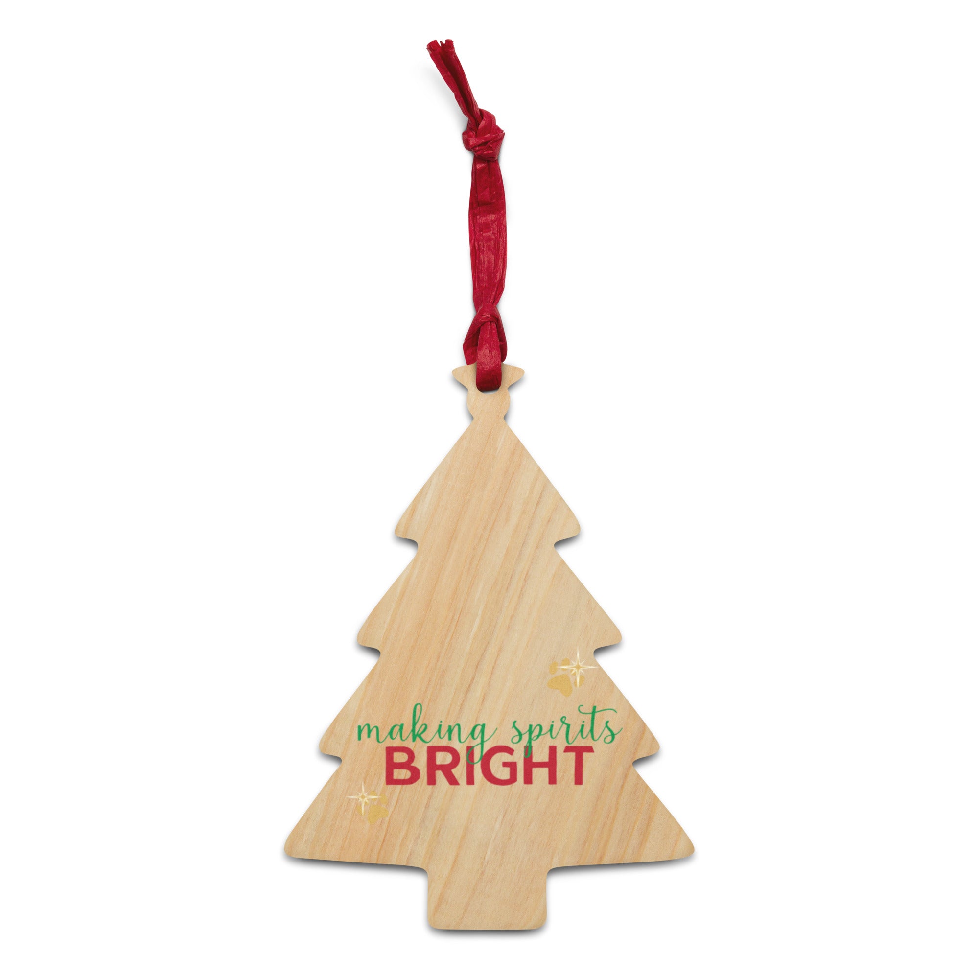 Making Spirits Bright Wooden Ornament、mySite、camillekostekn