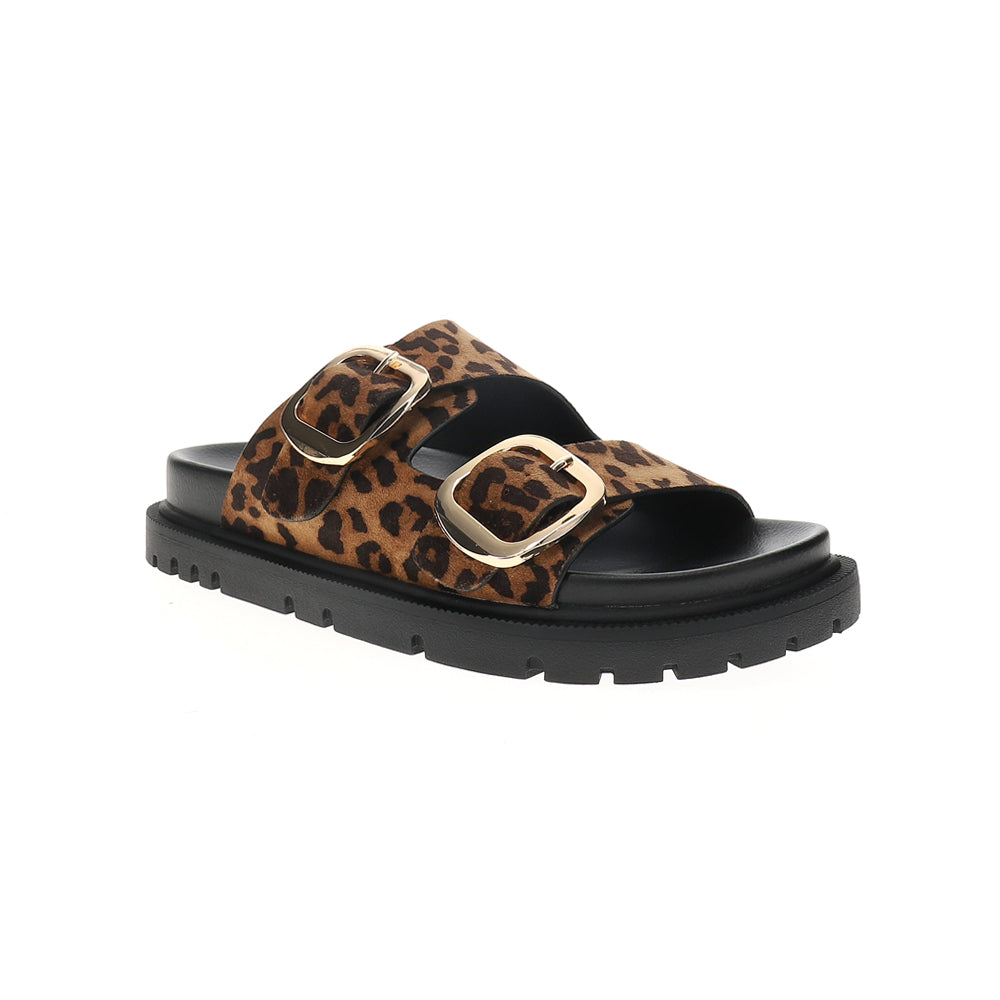 Gen Leopard Flat Slide Sandals、mySite、gtrtttuynbv