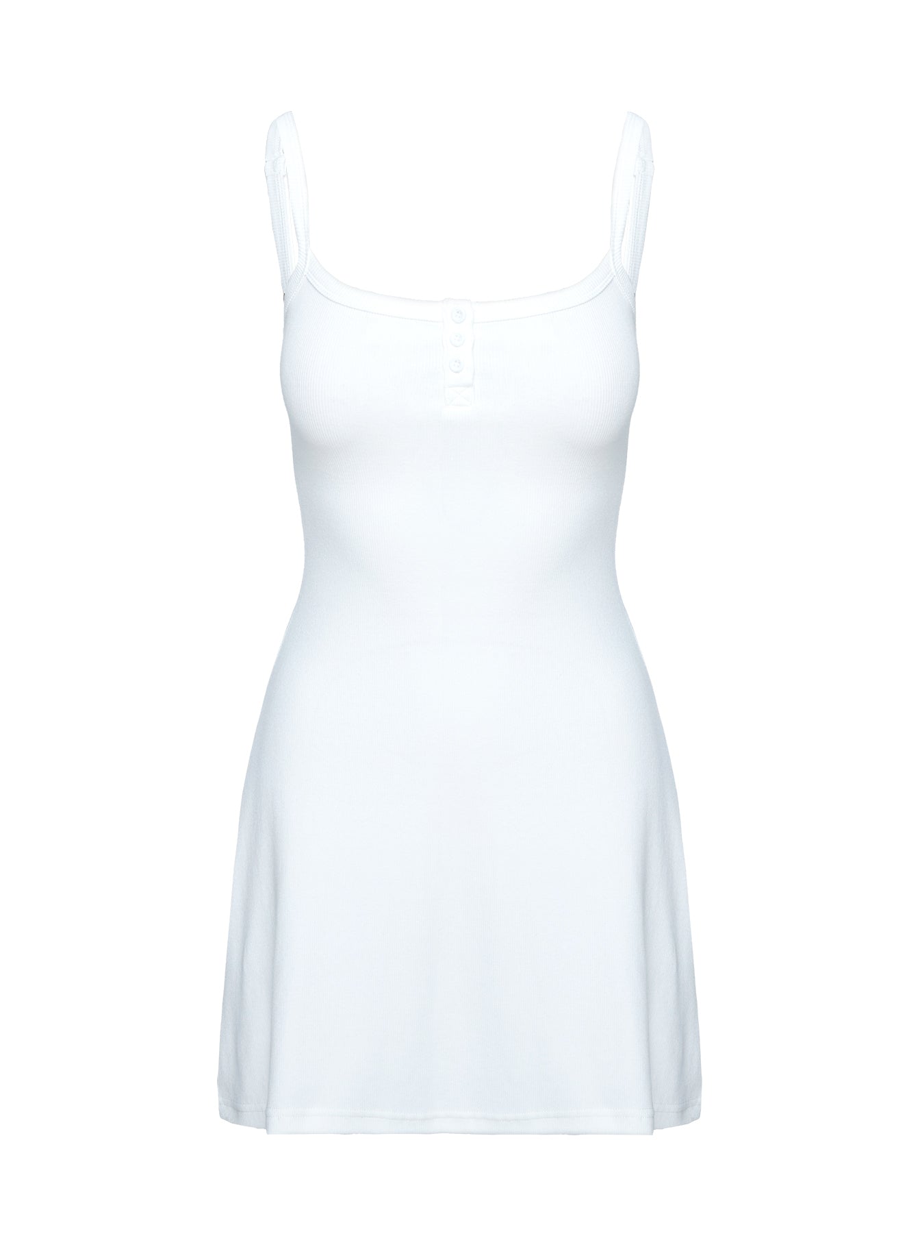 Baseline Rib Mini Dress White、mySite、solidvoid