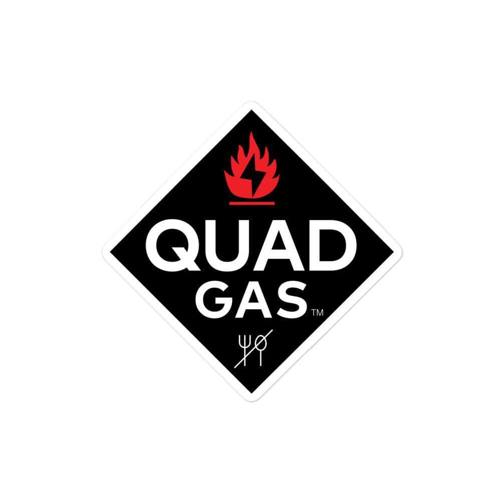  Quad Gas Logo Sticker (Print on Demand) - Choose 3/4/5.5、mySite、merchandisen