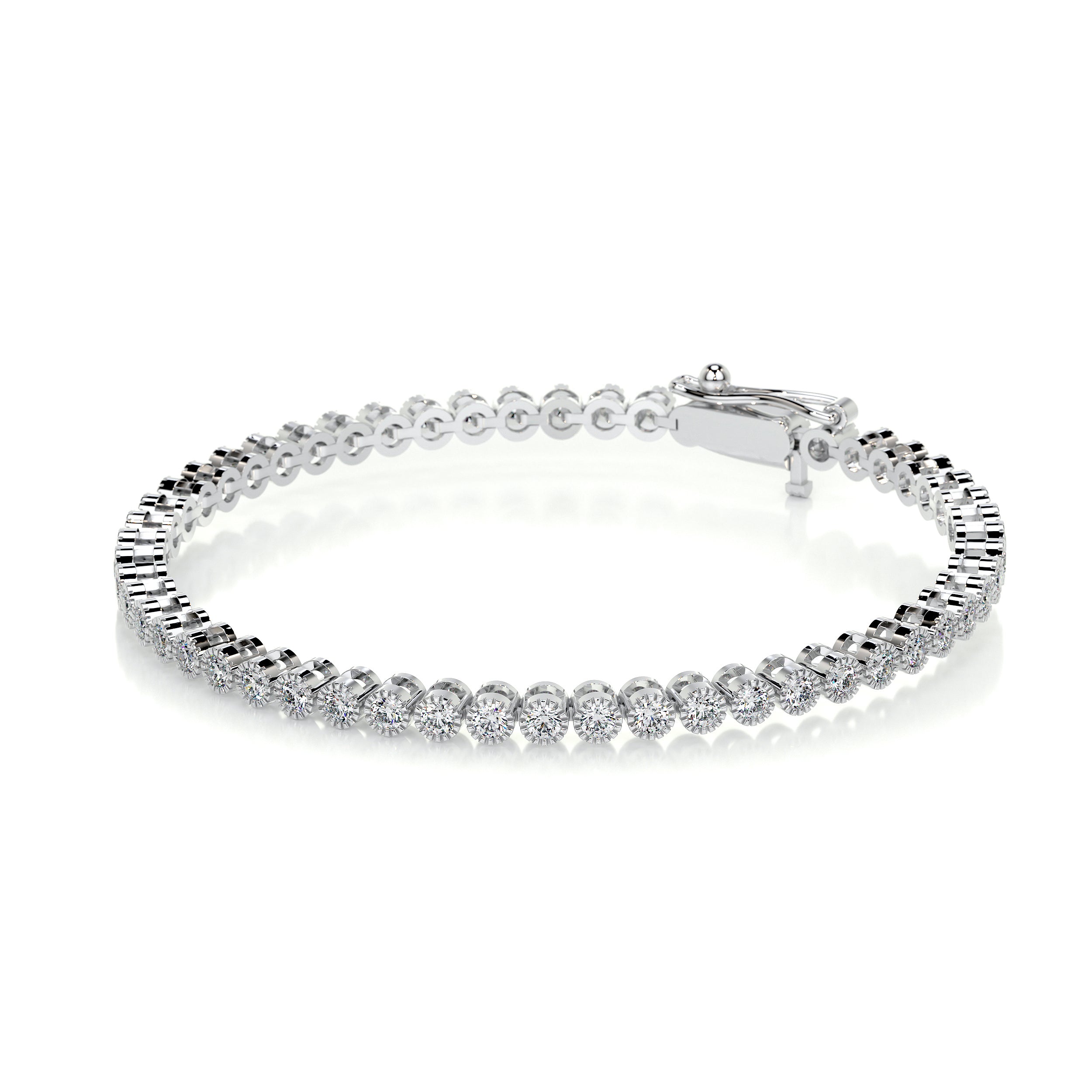 Laura Diamond Tennis Bracelet (1.50 Carat) -18K White Gold、mySite、hinf8tx79