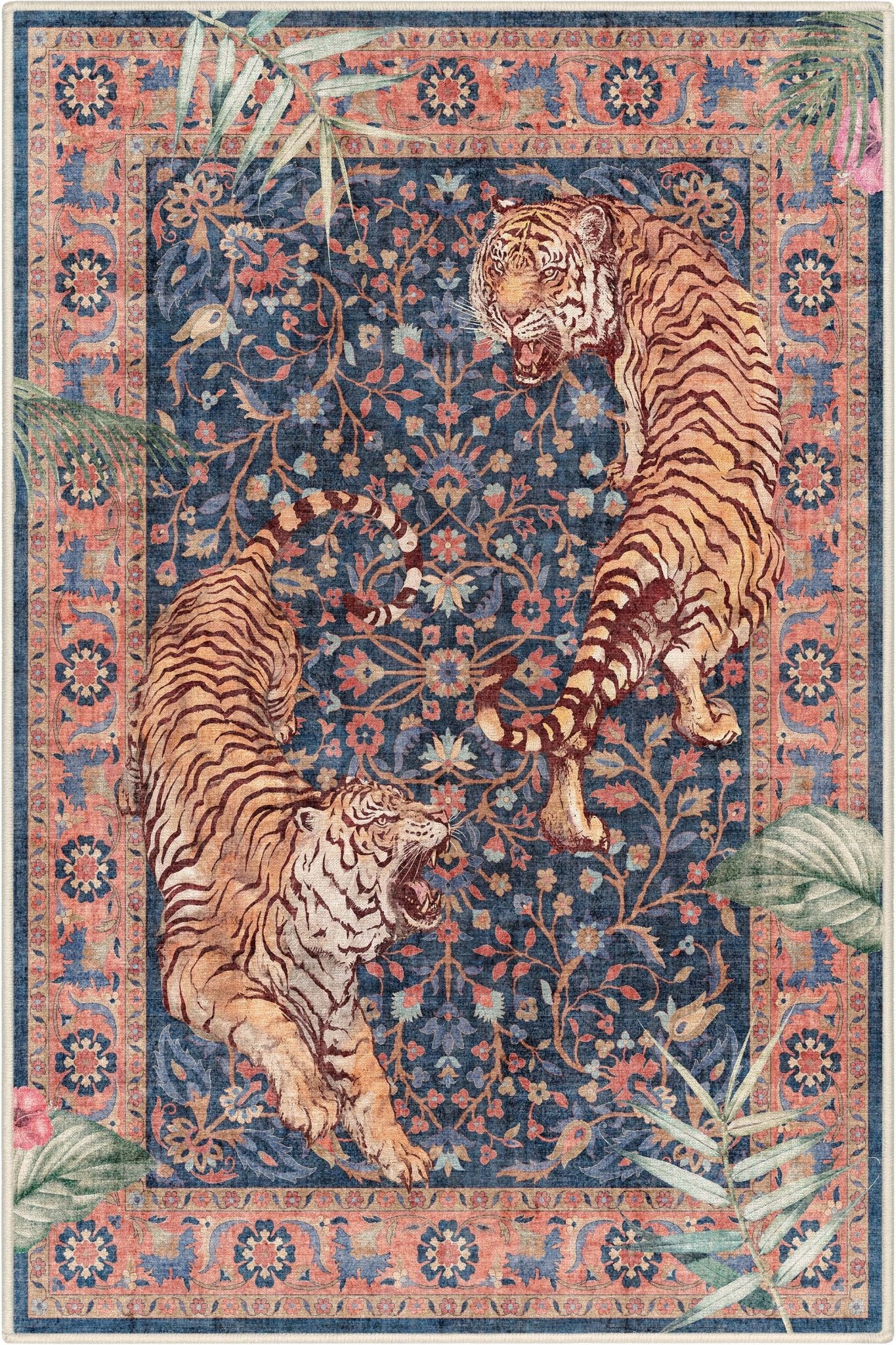 Apollo Botanical Floral Rug for Living Room, Dining Room, Bedroom and Kitchen、mySite、gigharbornorthrealestate