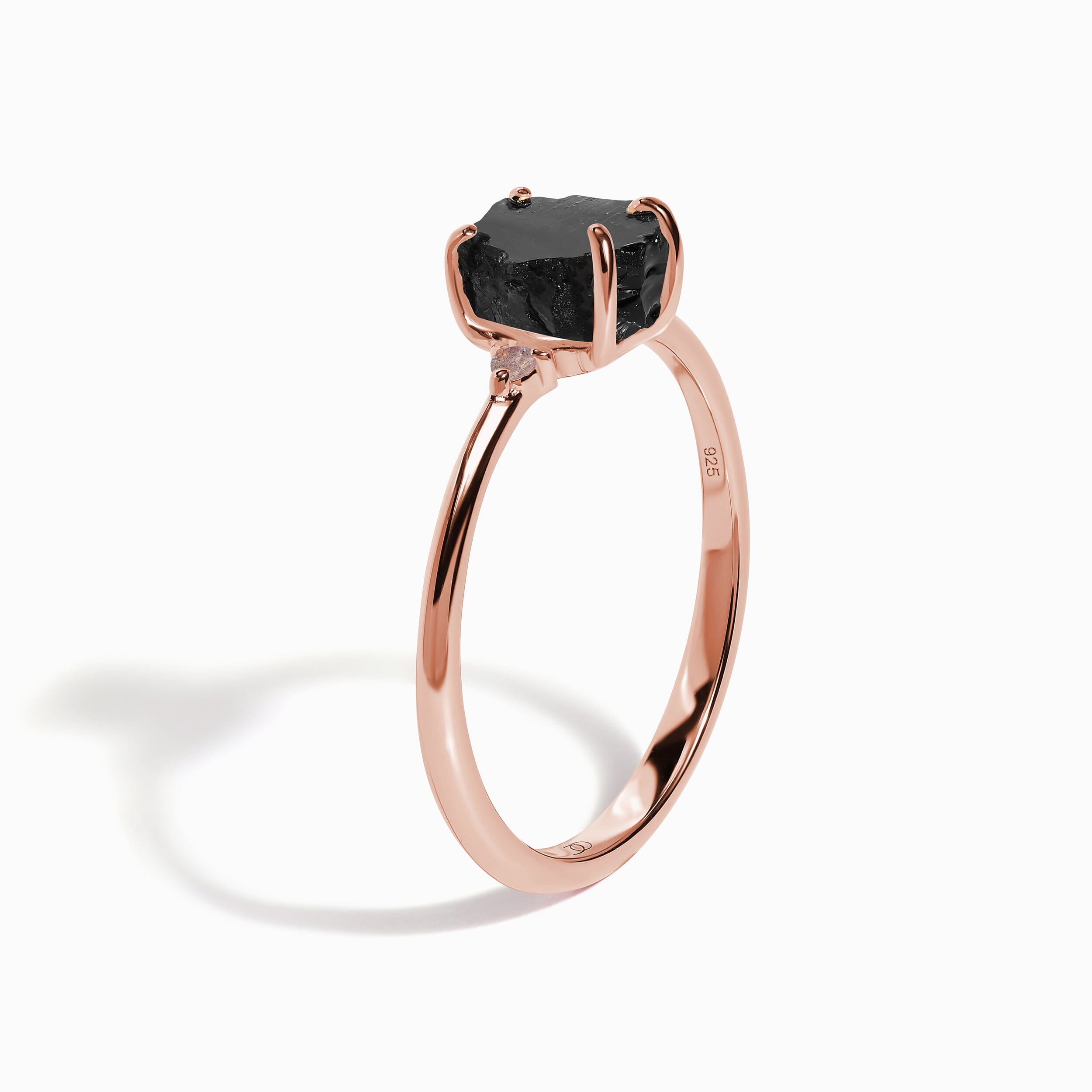 Black Obsidian Labradorite Ring - Petite Raw Allure、mySite、hinf8tx79