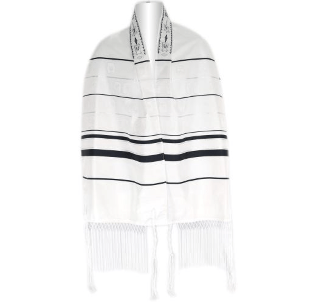 Black and Silver Stripe Shvotim Tallis、mySite、topwebapps