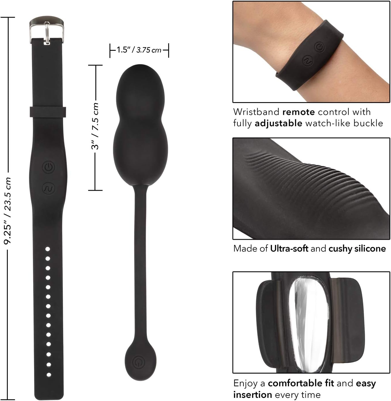 Calexotics Wristband Remote Ultra-Soft Kegel | Adjustable | 12 Functions、mySite、bottomscart