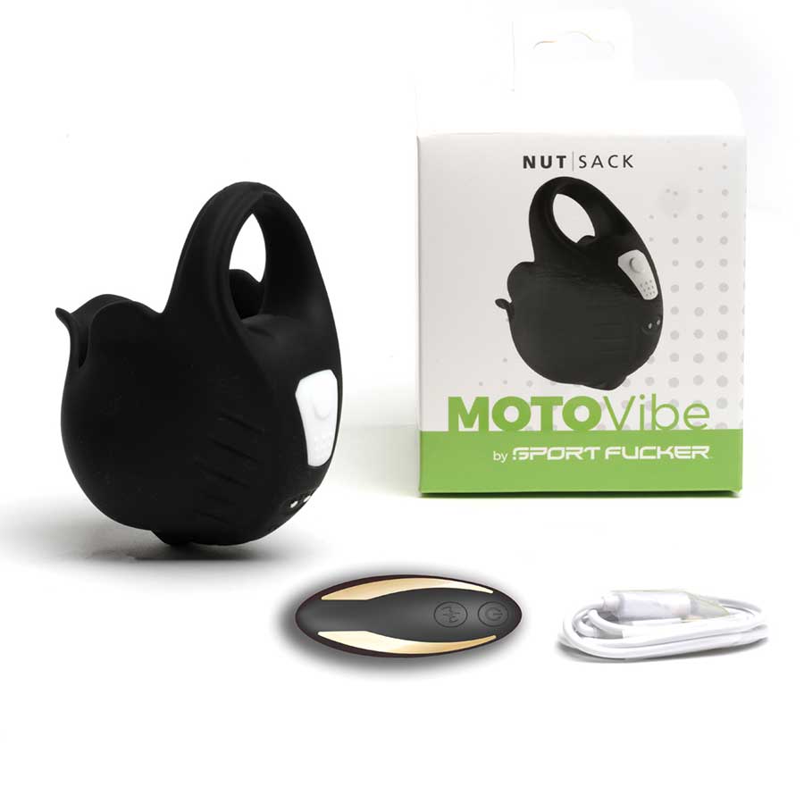 Motovibe Silicone Cock Ring Nut Sack Vibrator for Men、mySite、bottomscart