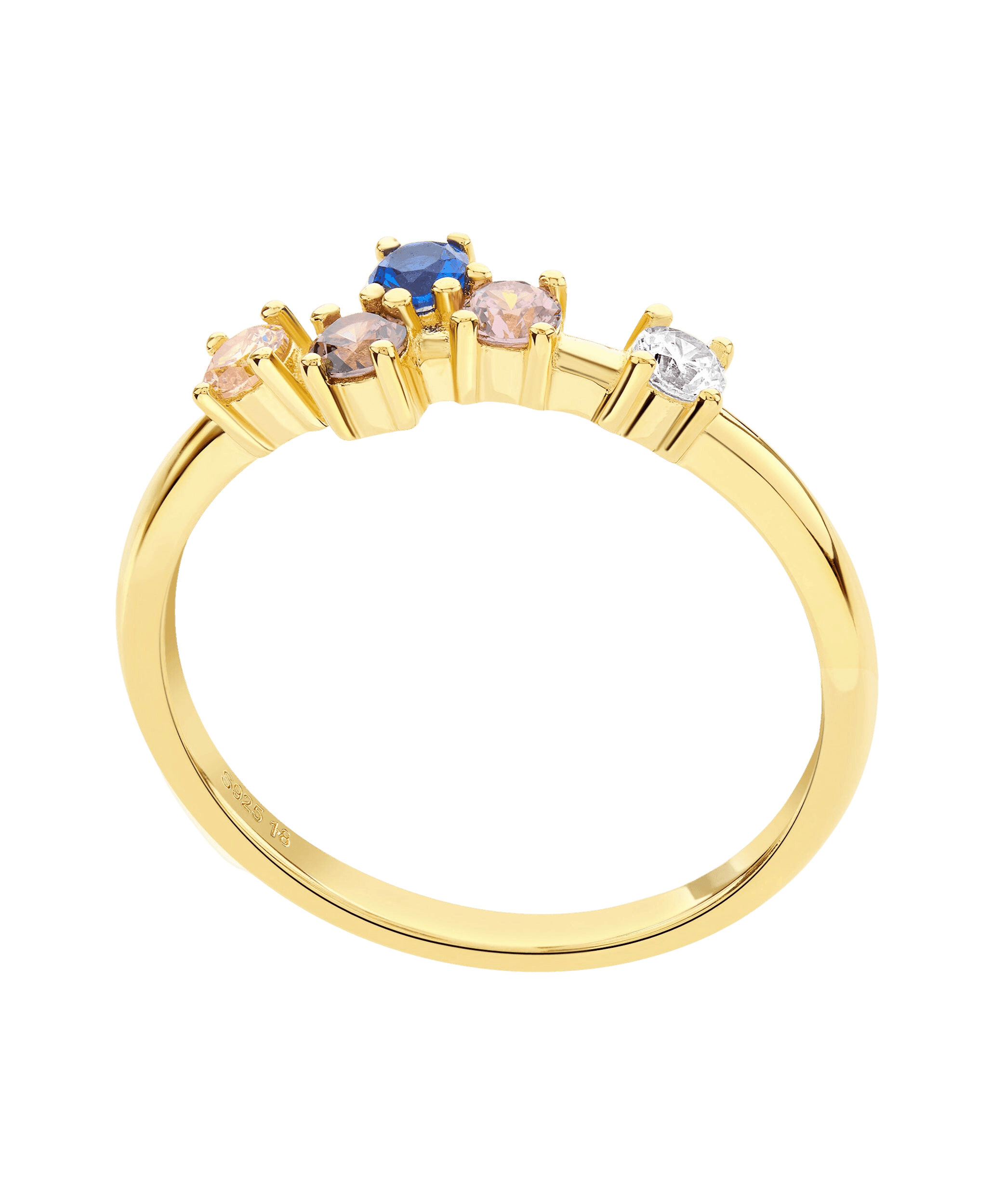  Lova Ring Multi 18ct Gold Plated