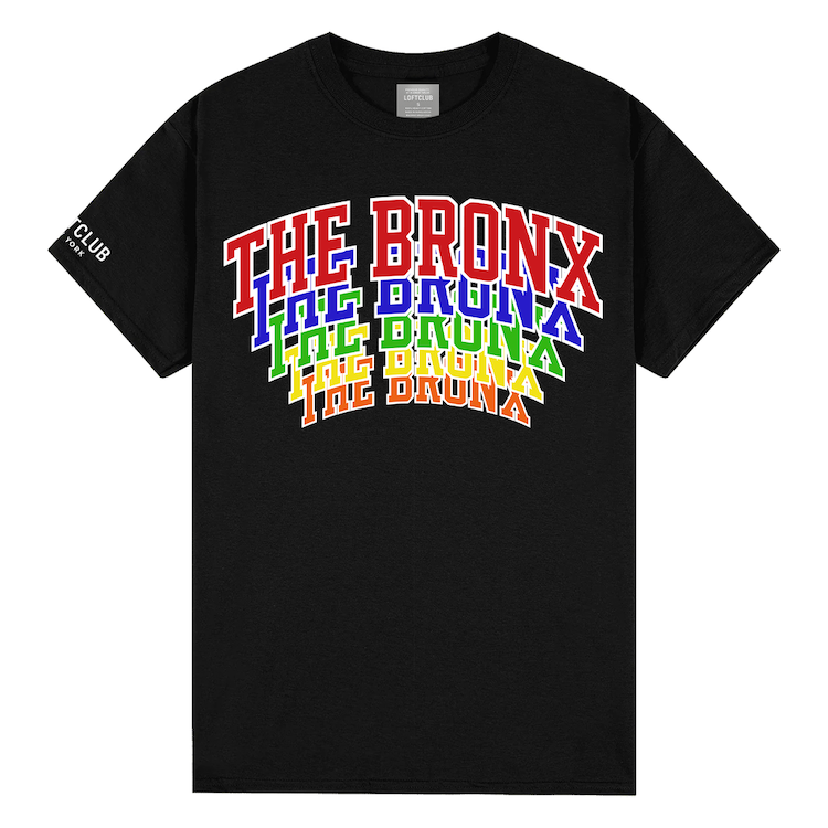 THE BRONX Stacked Multicolor Screen Print T-Shirt (2 Shades)、mySite、vikingsvslions