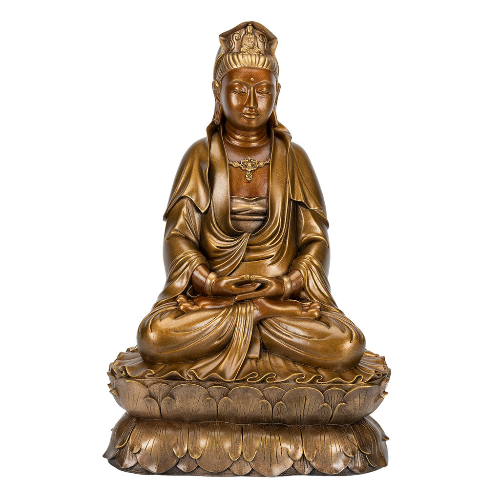 Seated Bronze Garden Kuan Yin Statue、mySite、topwebapps