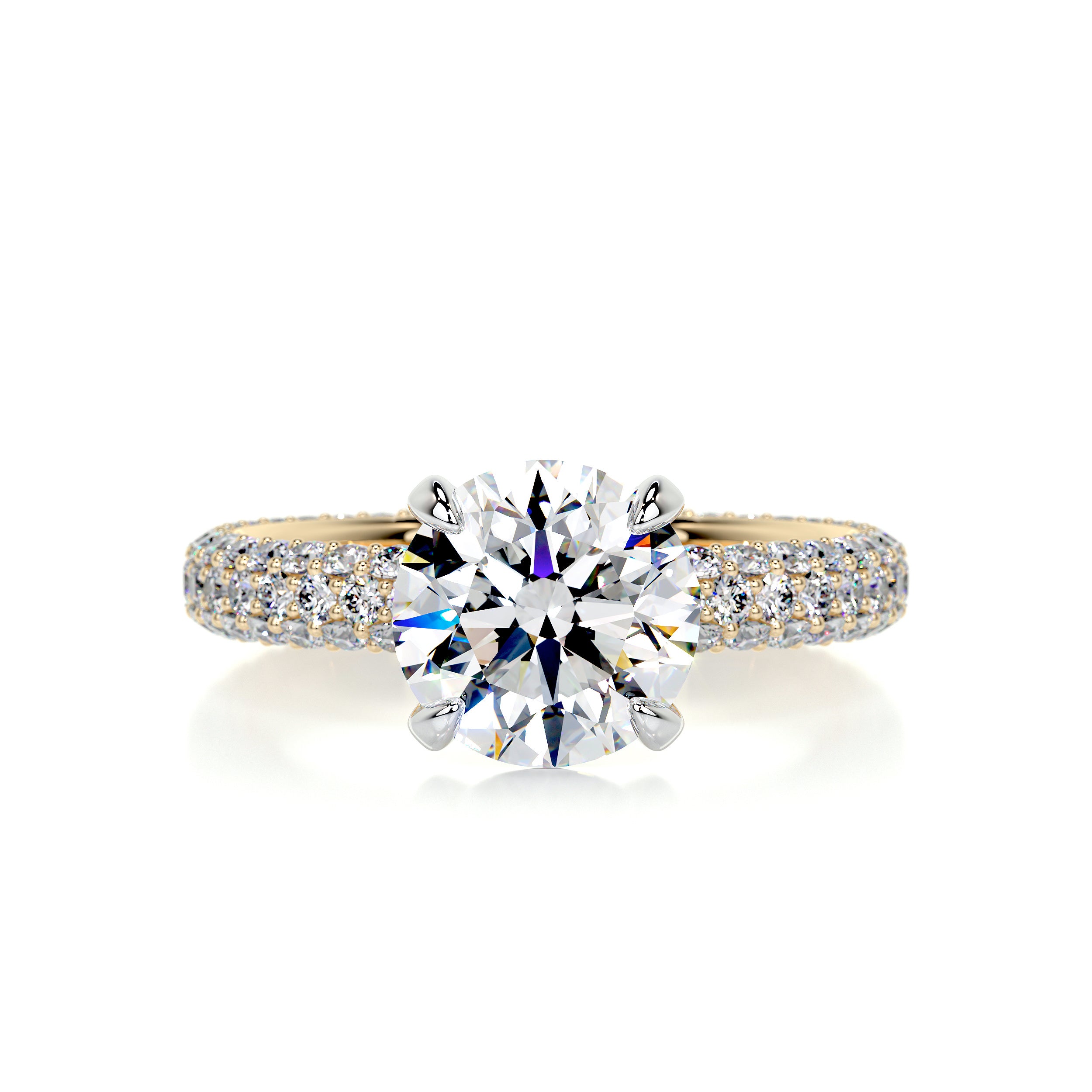 Charlotte Moissanite & Diamond Ring -18K Yellow Gold、mySite、hinf8tx79