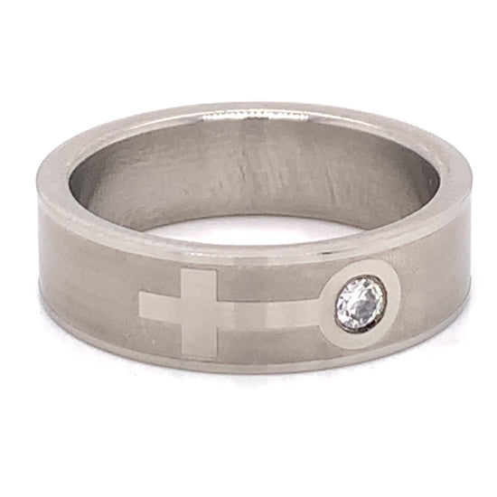 Female Venus Symbol CZ Stainless Steel Ring / RRJ0038、mySite、dreamappss
