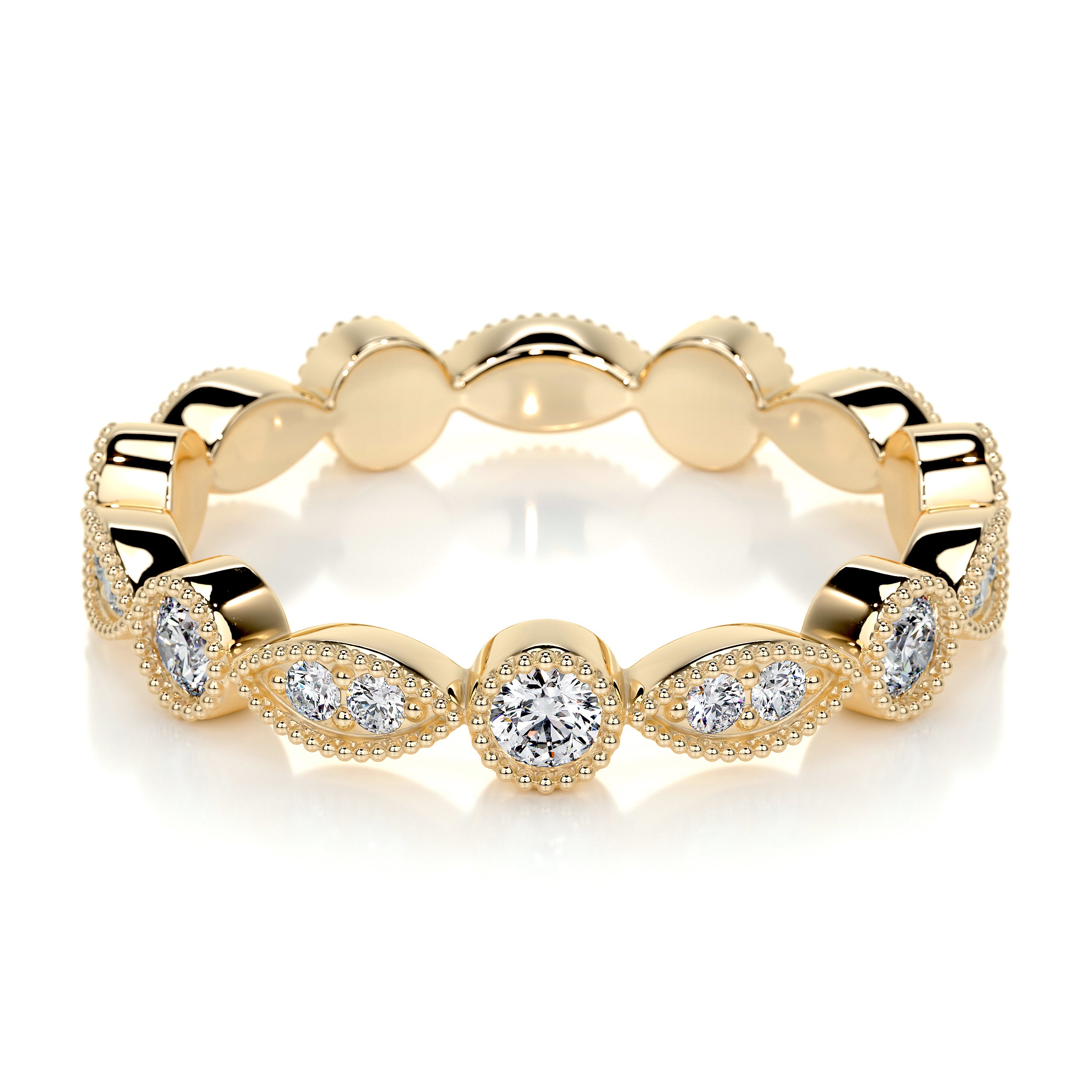 Amelia Lab Grown Eternity Wedding Ring (0.5 Carat) -18K Yellow Gold、mySite、hinf8tx79