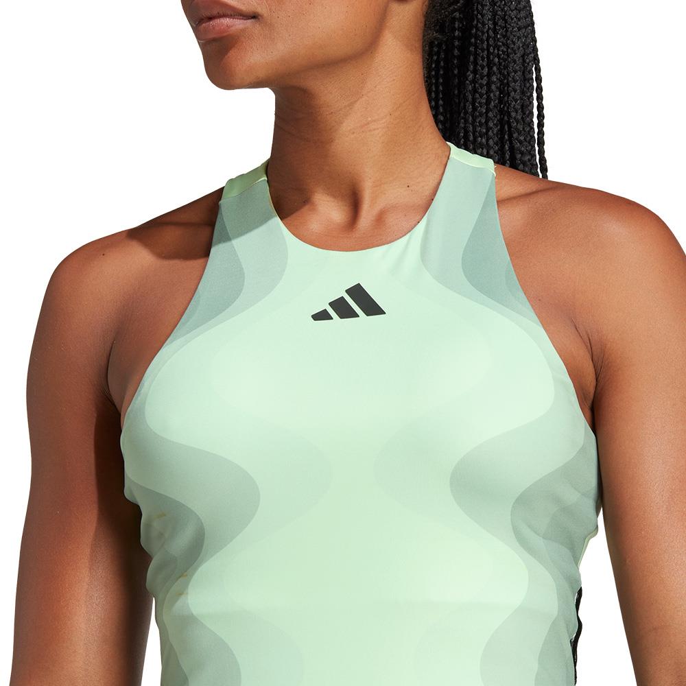 adidas Women's Pro Y Tank - Semi Green Spark、mySite、neckold