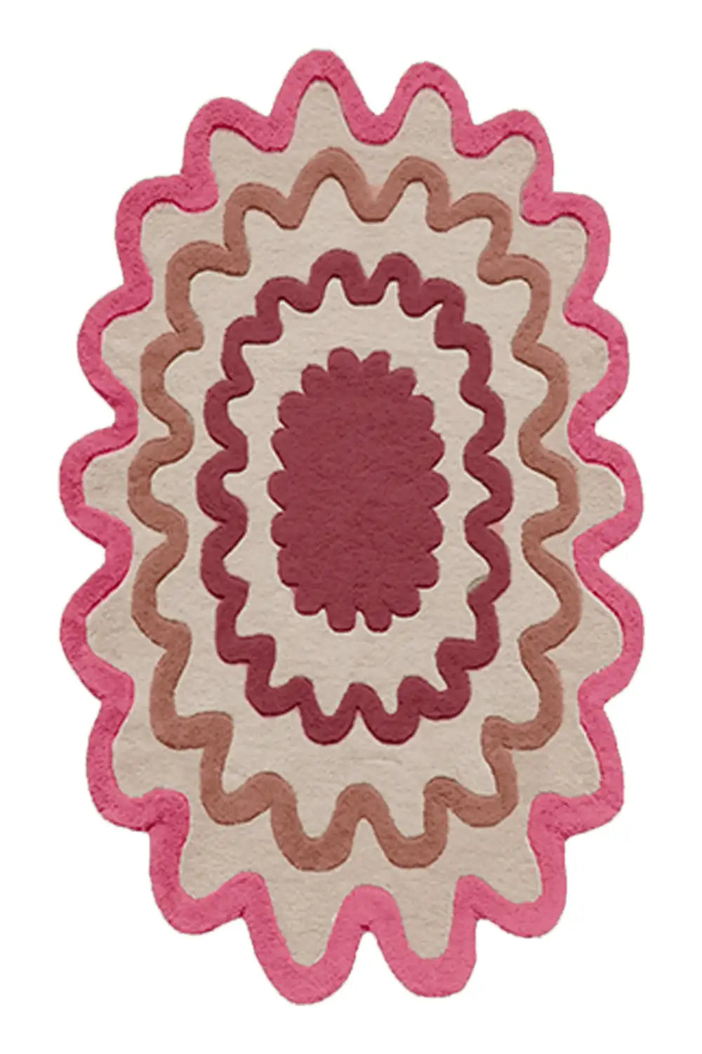 Customizable Spectrum Burst Tufted Oval Rug、mySite、gigharbornorthrealestate