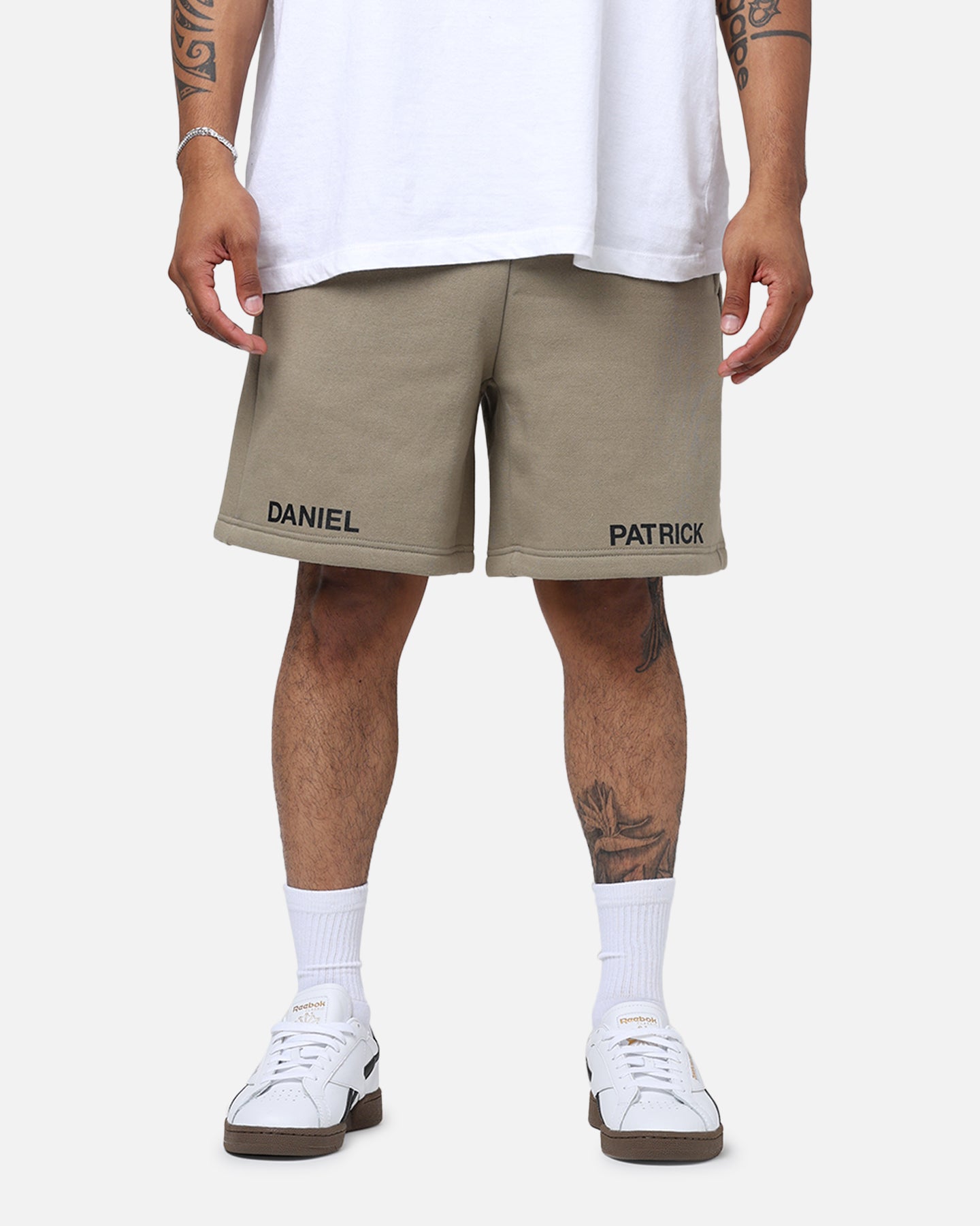 Daniel Patrick Surplus Logo Sweat Shorts Washed Olive、mySite、zt4zffjzw