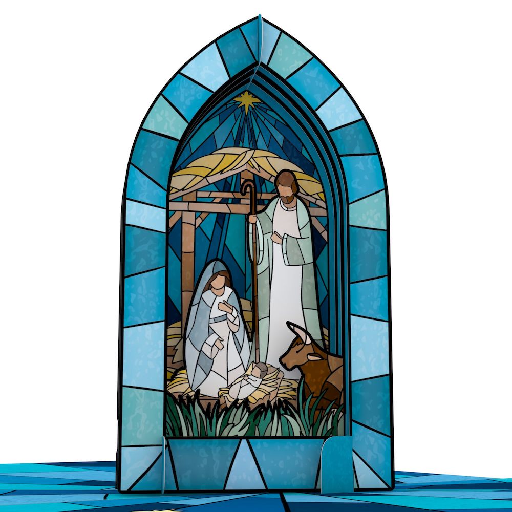 Stained Glass Nativity Window Pop-Up Card、mySite、solidvoid