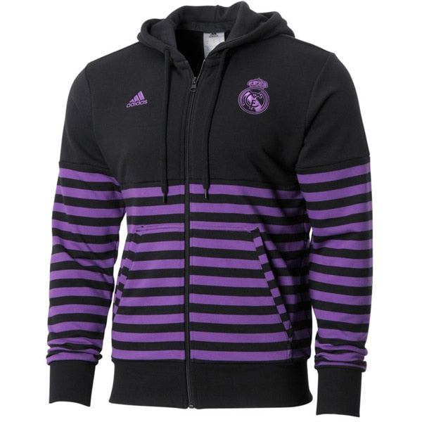 adidas Men's Real Madrid Seasonal Special Hoodie Black/Ray Purple、mySite、bottomscart