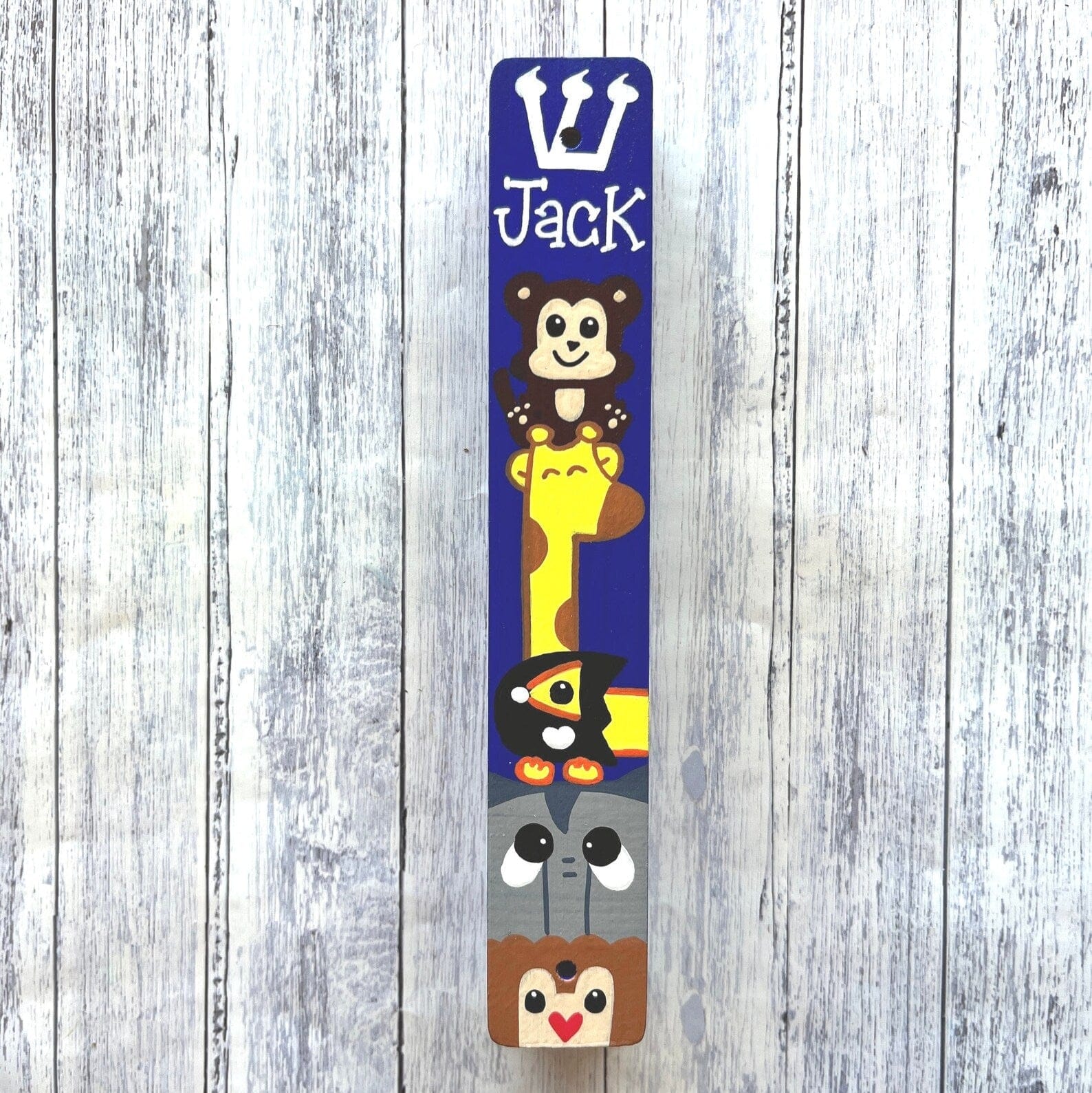 Personalized Zoo Animals Mezuzah - Cobalt Blue、mySite、topwebapps