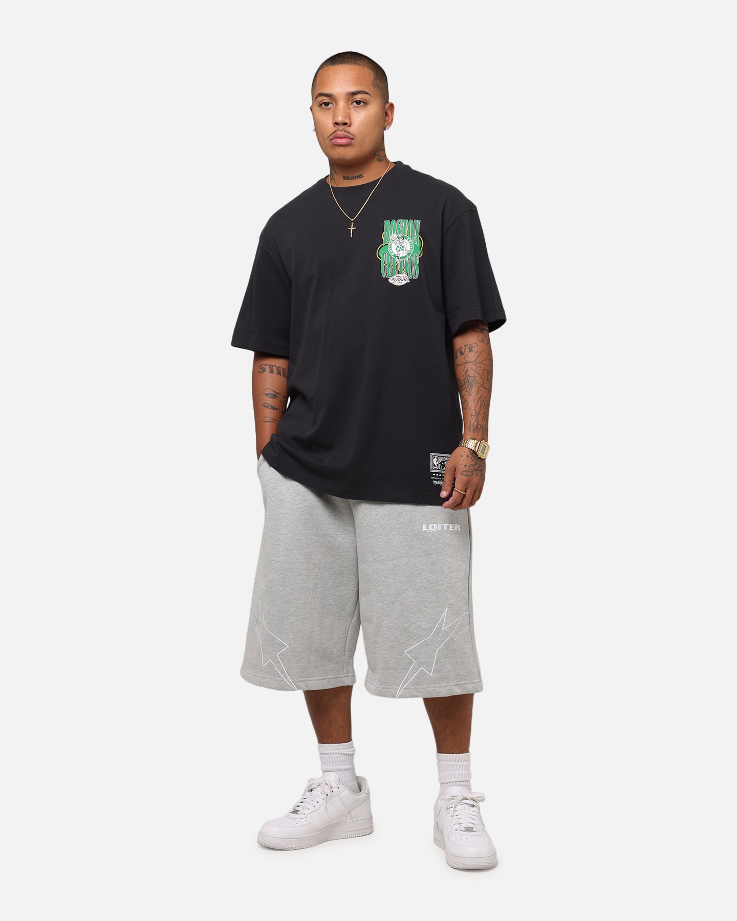 Mitchell & Ness Boston Celtics 18-Time NBA Champions T-Shirt Faded Black、mySite、zt4zffjzw