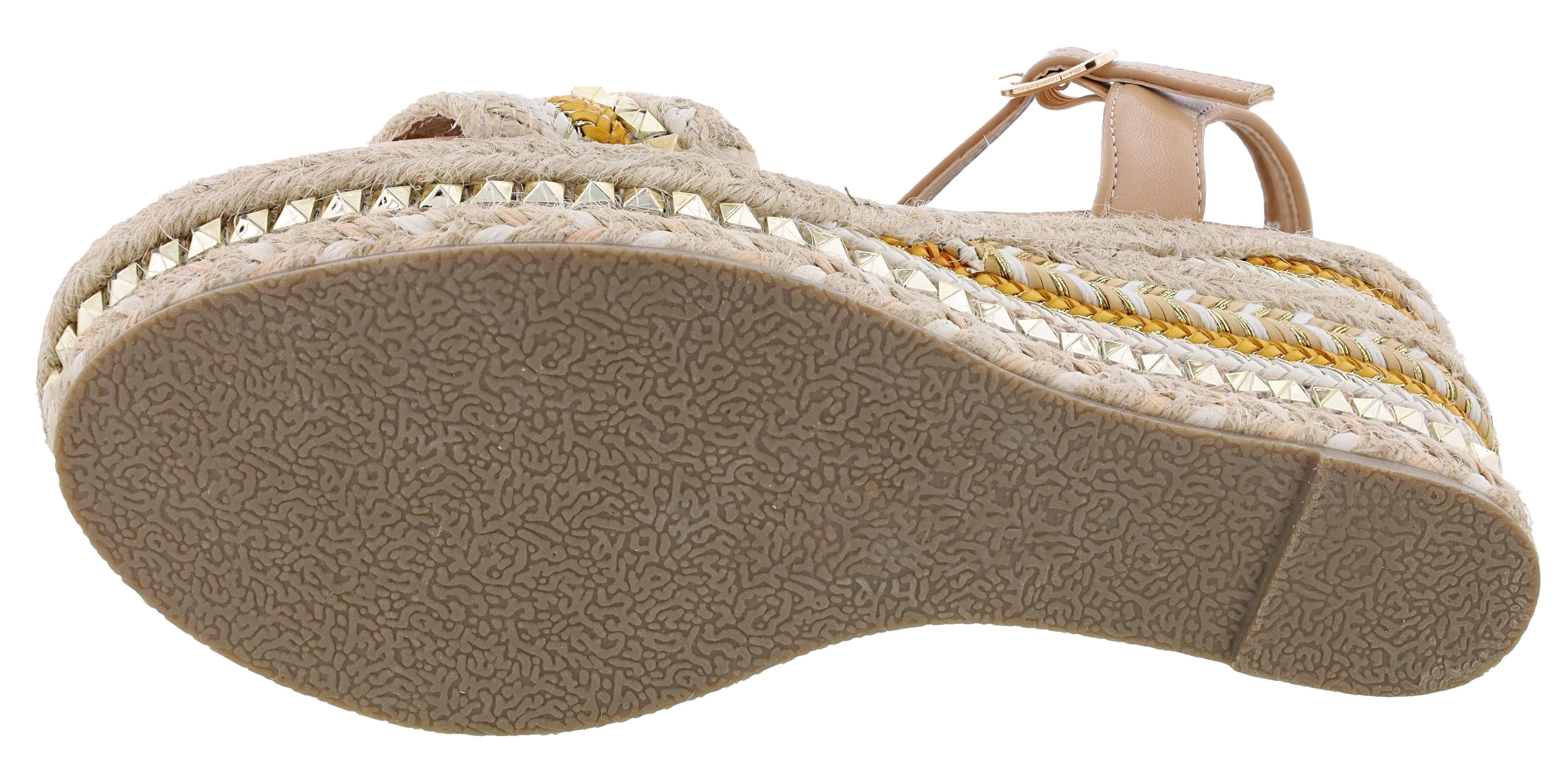 Patrizia Tisch Woven Wedge Sandals by Spring Step、mySite、dreamappss